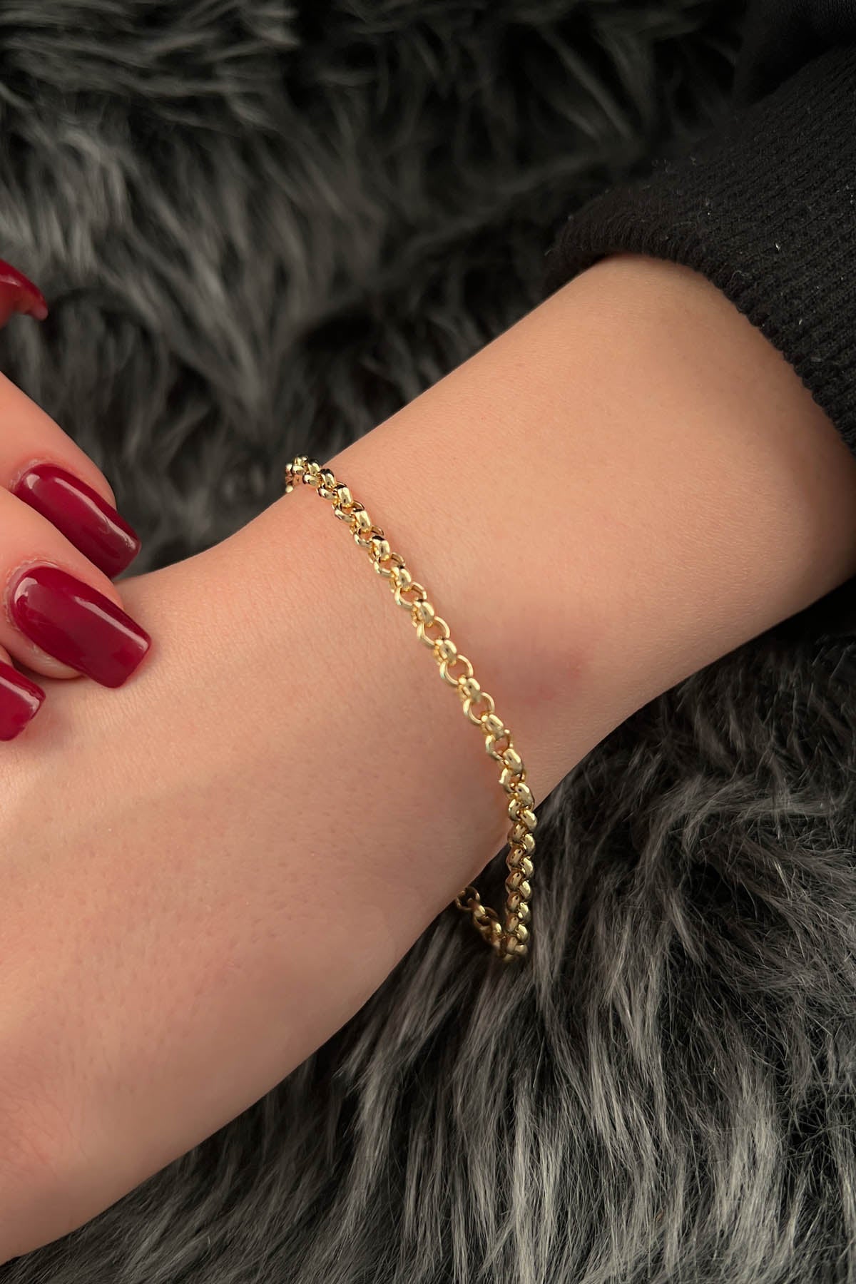 14K Gold Rolo Bracelet