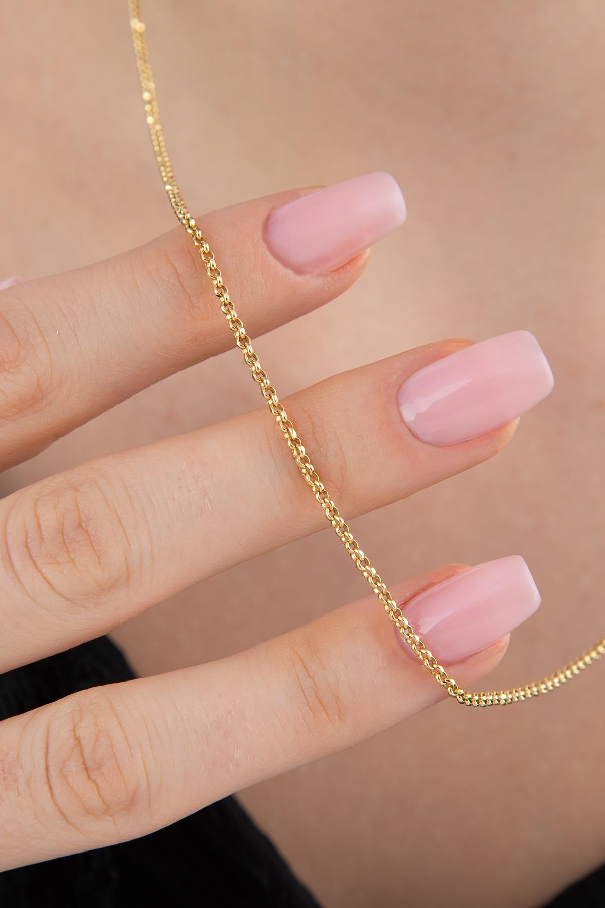 14K Gold Rolo Chain 0.066 inch