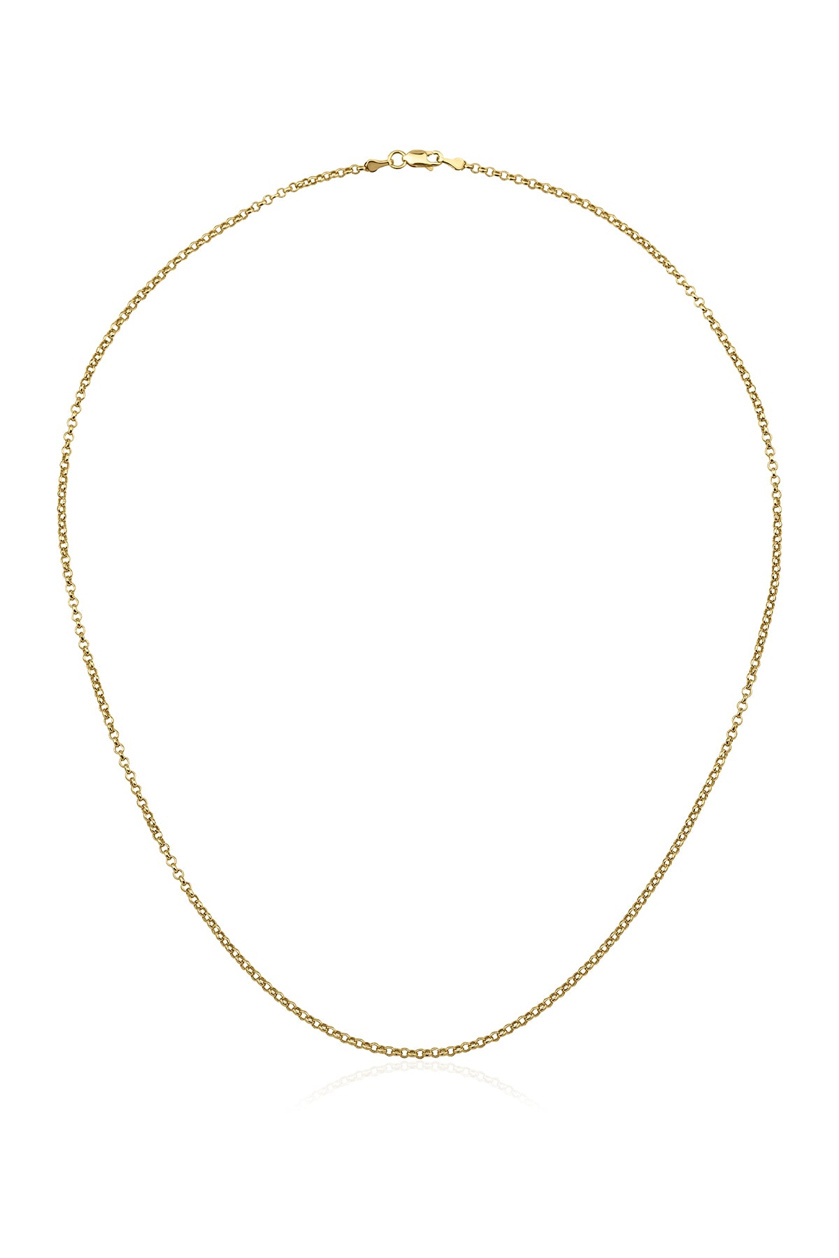 14K Solid Gold Rolo Chain 0.082 inch