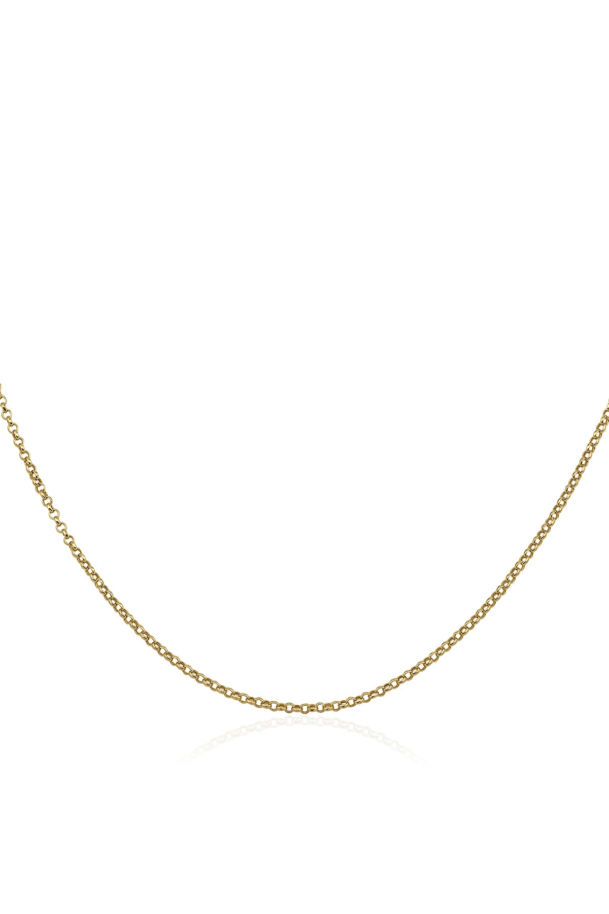 14K Solid Gold Rolo Chain 0.082 inch