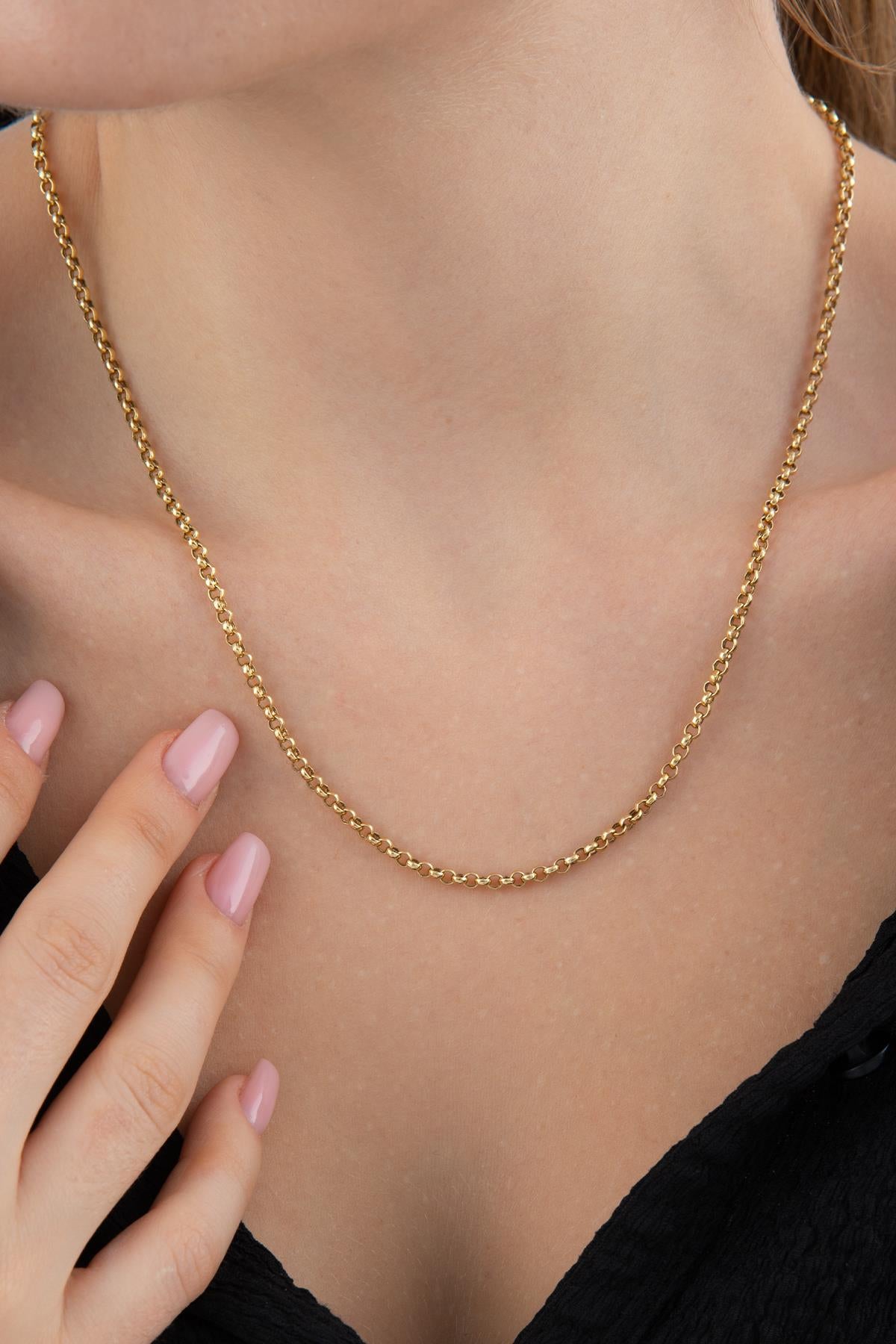 14K Gold Rolo Chain 0.110 inch