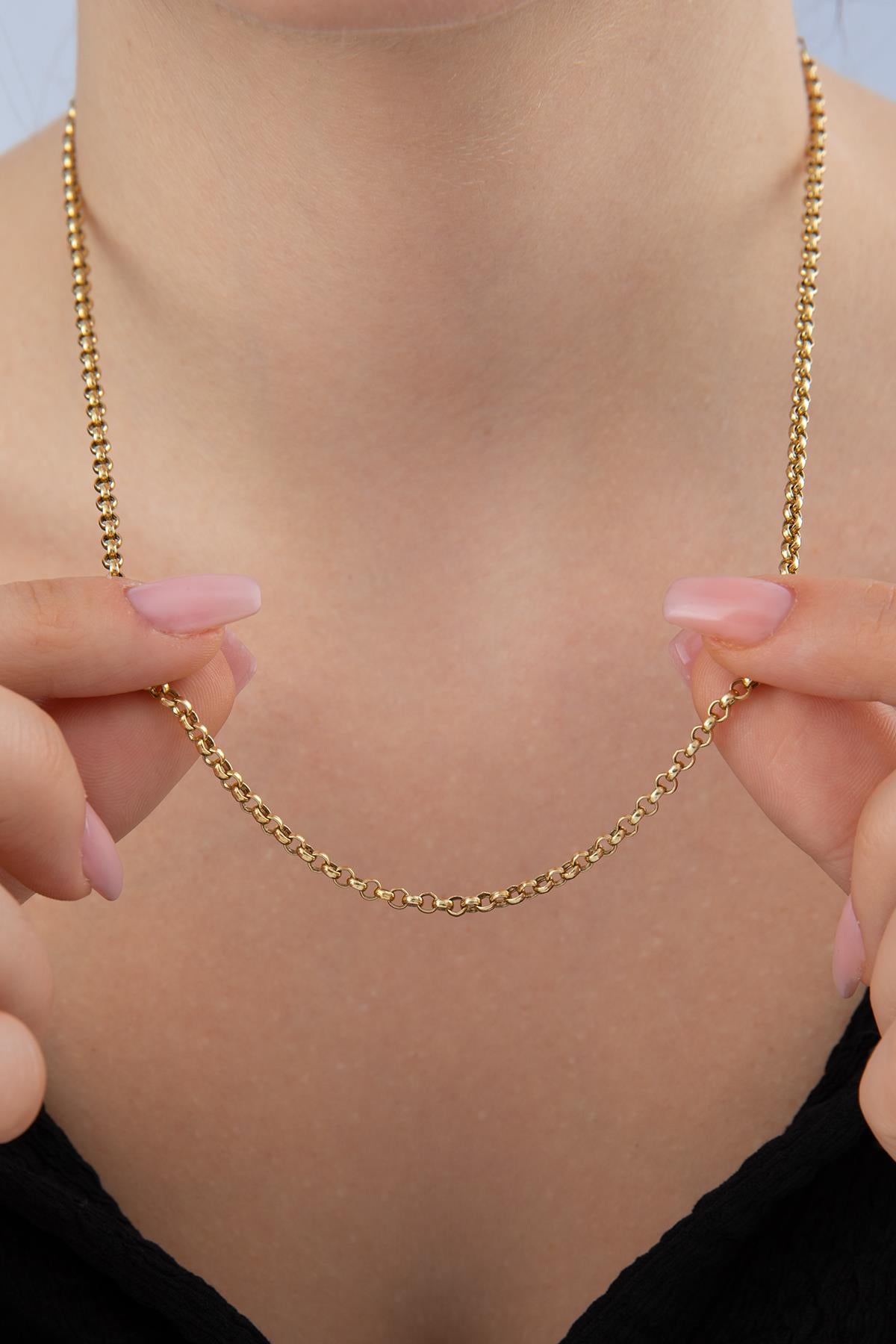 14K Gold Rolo Chain 0.110 inch