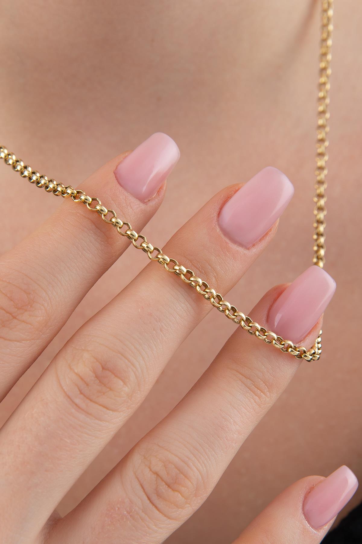 14K Gold Rolo Chain 0.110 inch