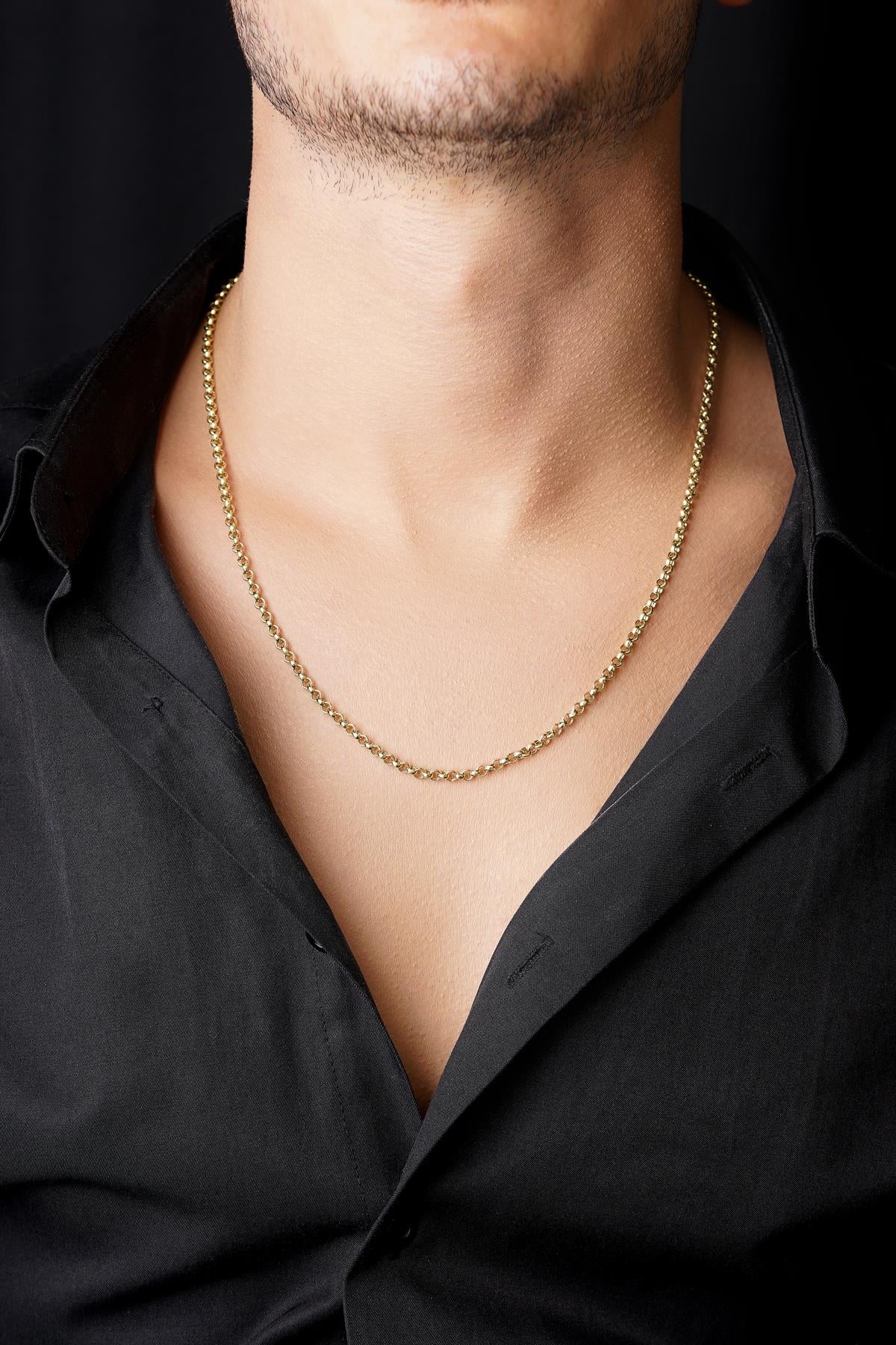 14K Gold Rolo Chain 0.137 inch