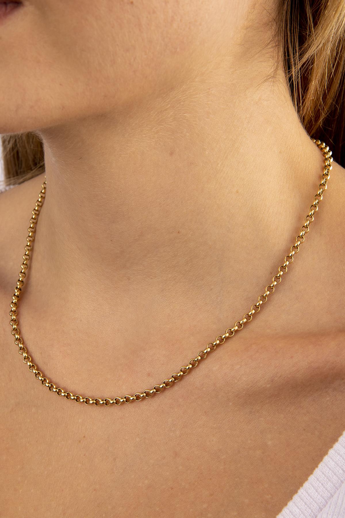 14K Gold Rolo Chain 0.137 inch