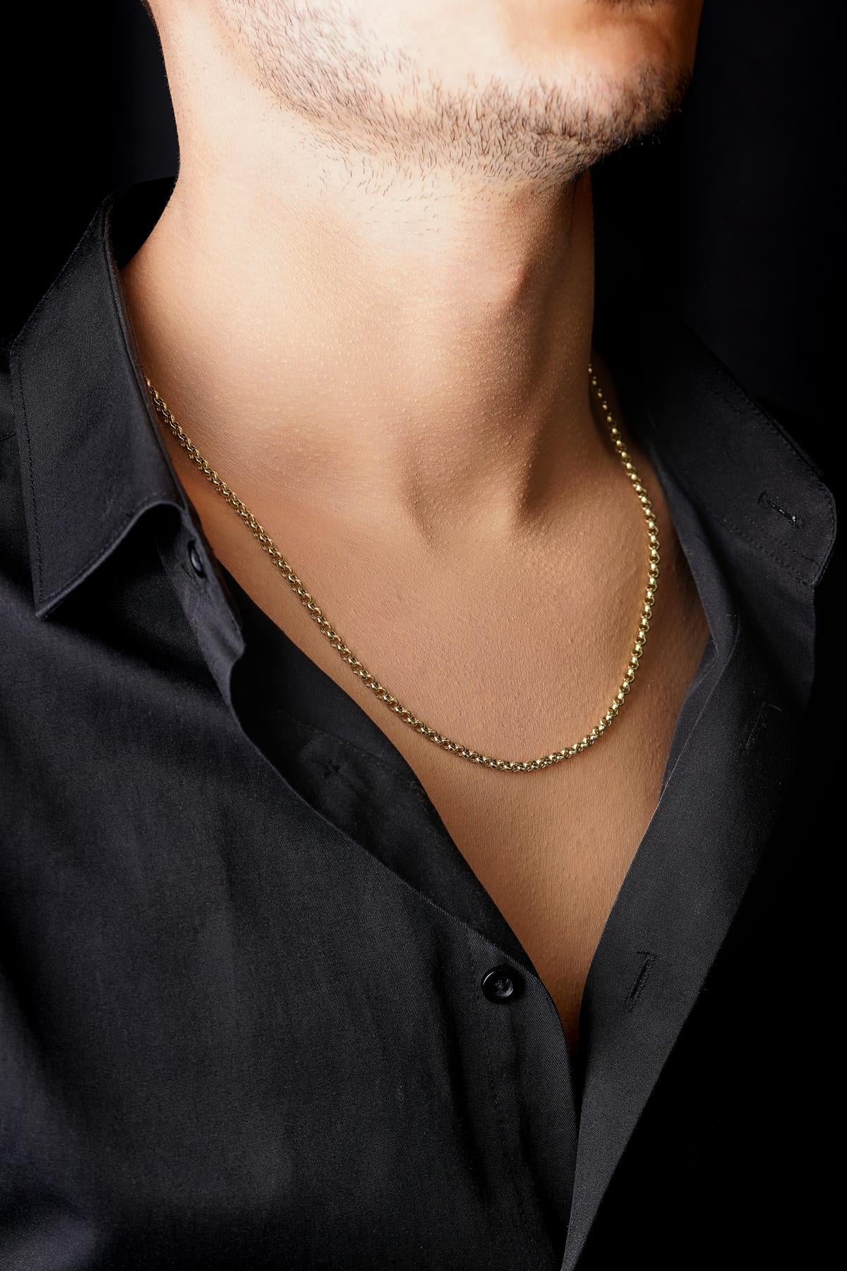 14K Gold Rolo Chain 0.137 inch