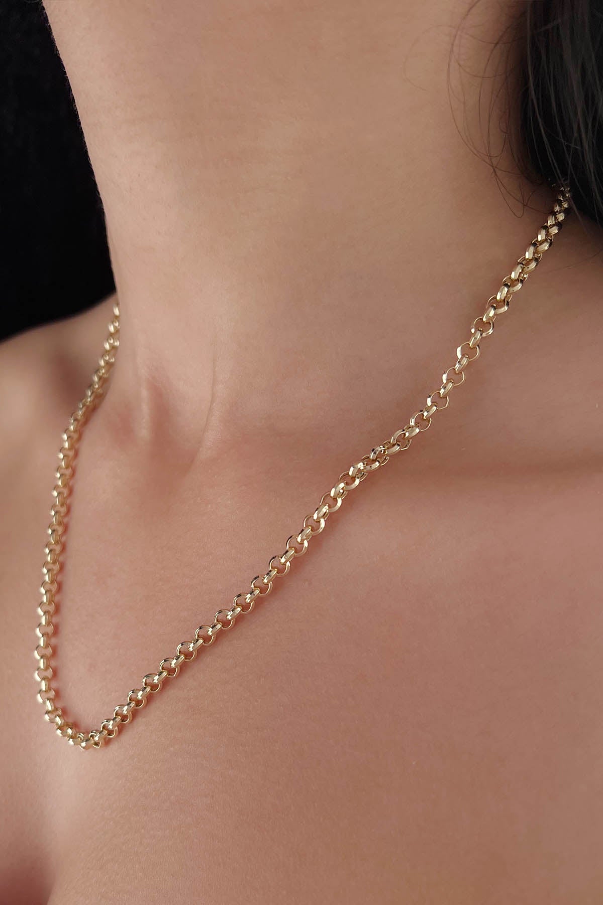 14K Gold Rolo Chain 0.185 inch