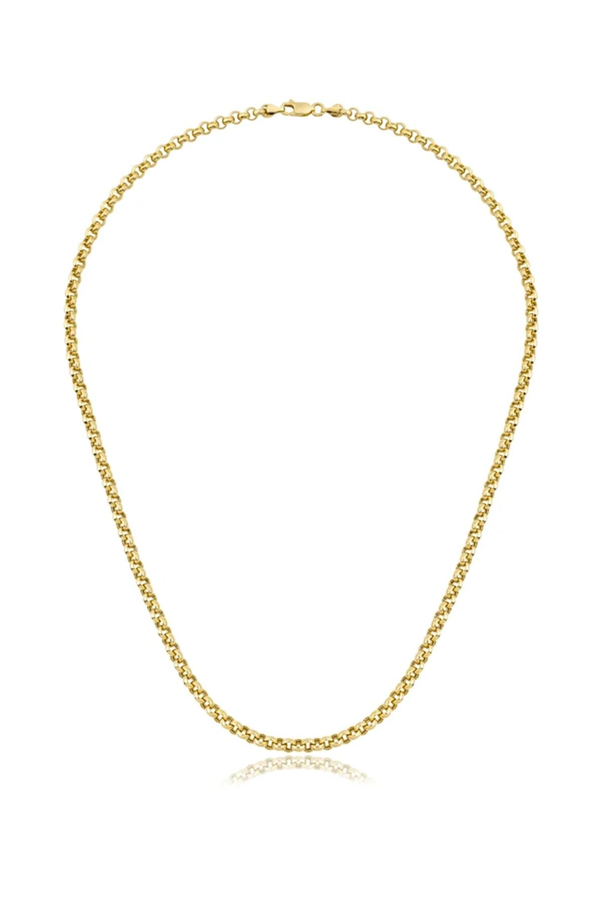 14K Gold Rolo Chain Necklace