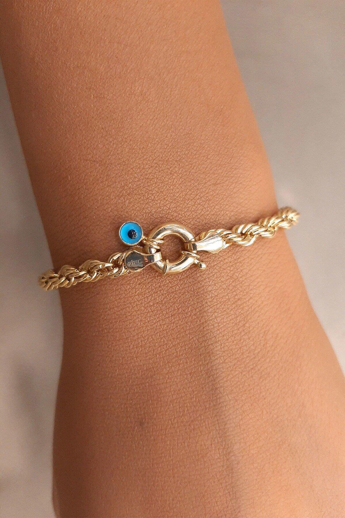 14K Gold Rope Bracelet 4.40 mm