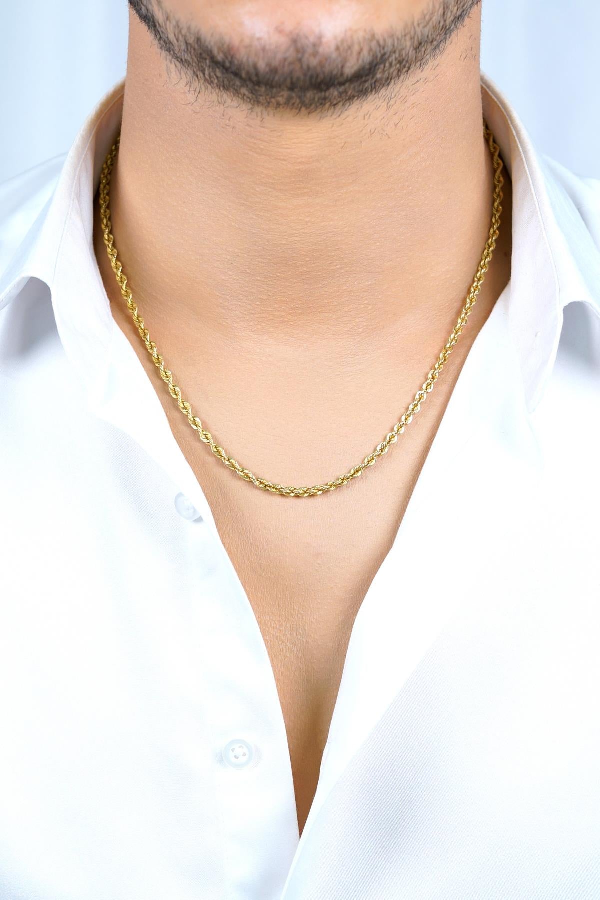 14K Gold Rope Chain 0.129 inch