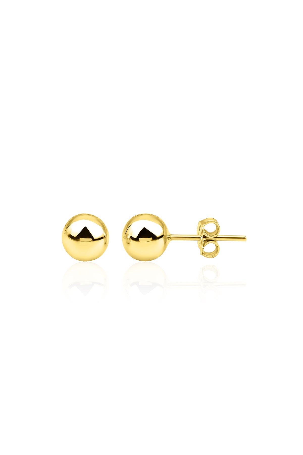 14K Gold Round Ball Earrings