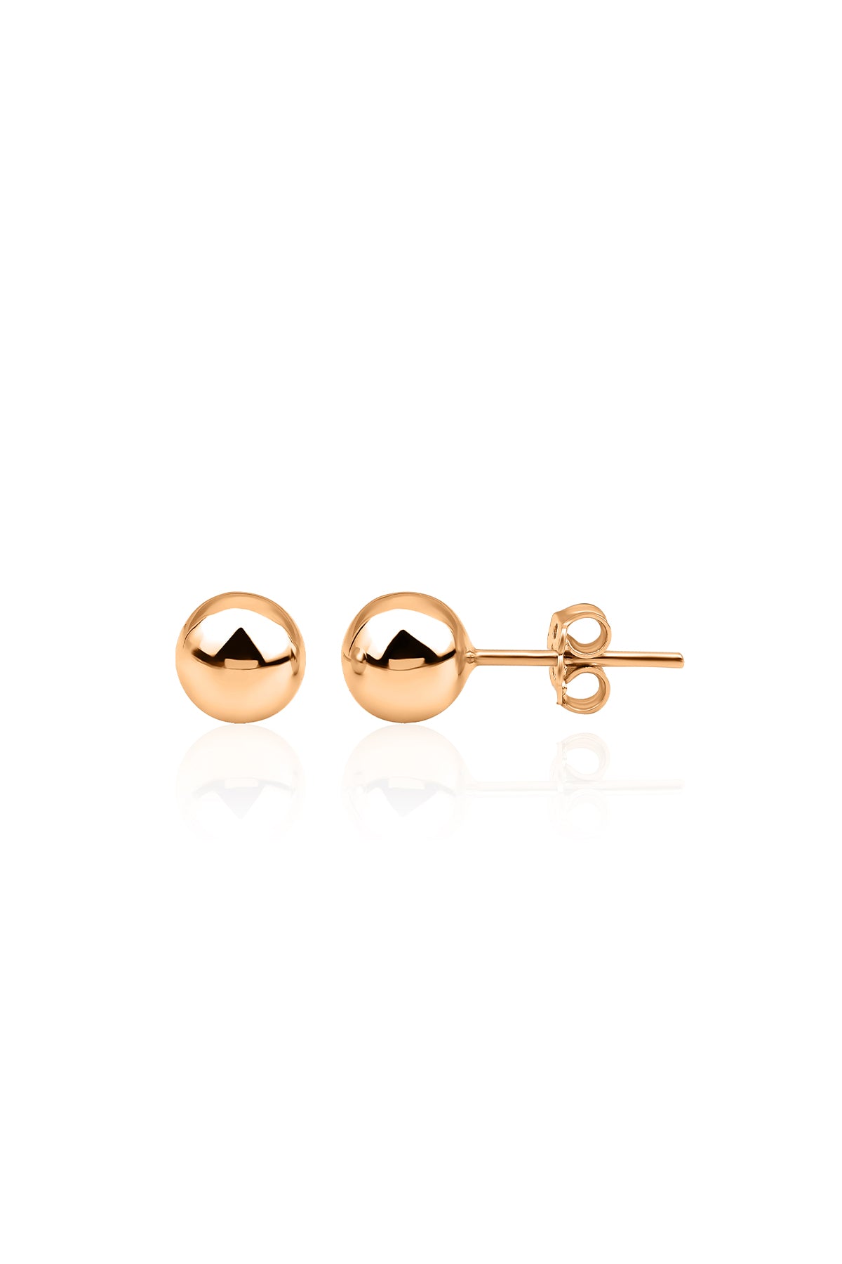 14K Gold Round Ball Earrings