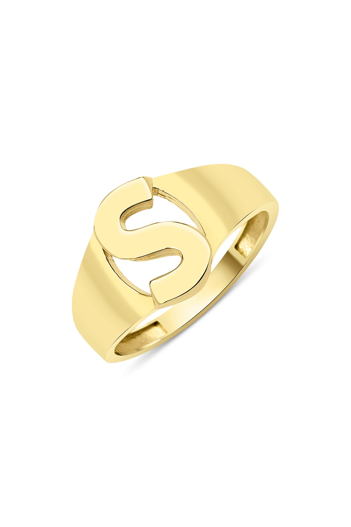 14k Gold S Initial Ring