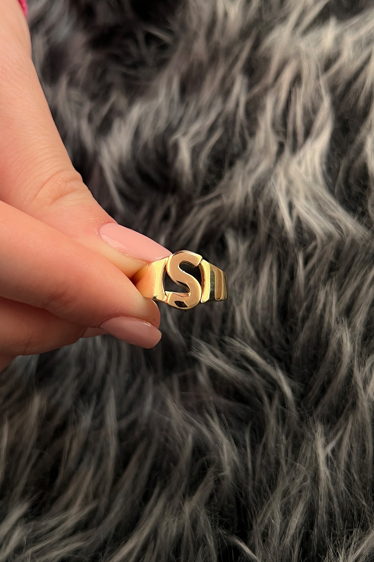 14k Gold S Initial Ring