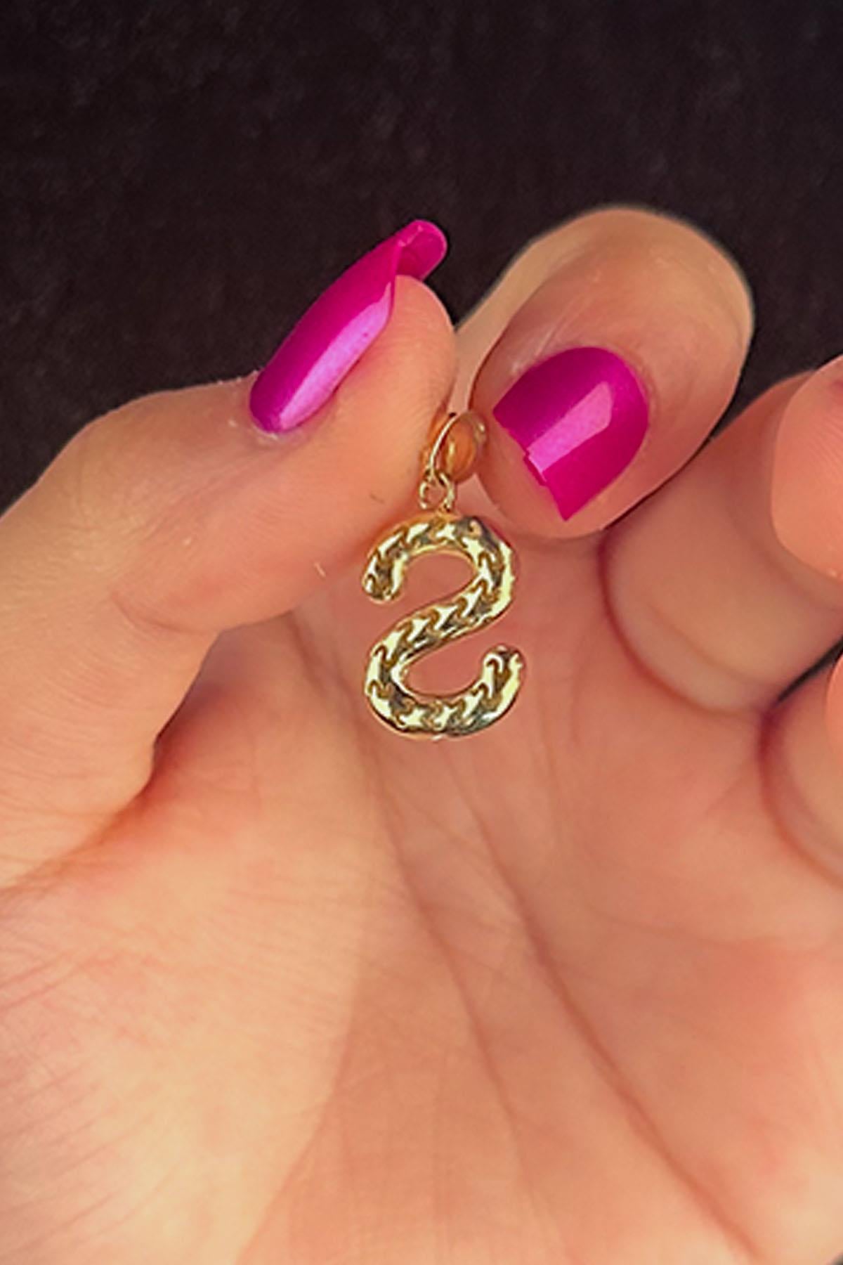 14K Gold S Letter Charm