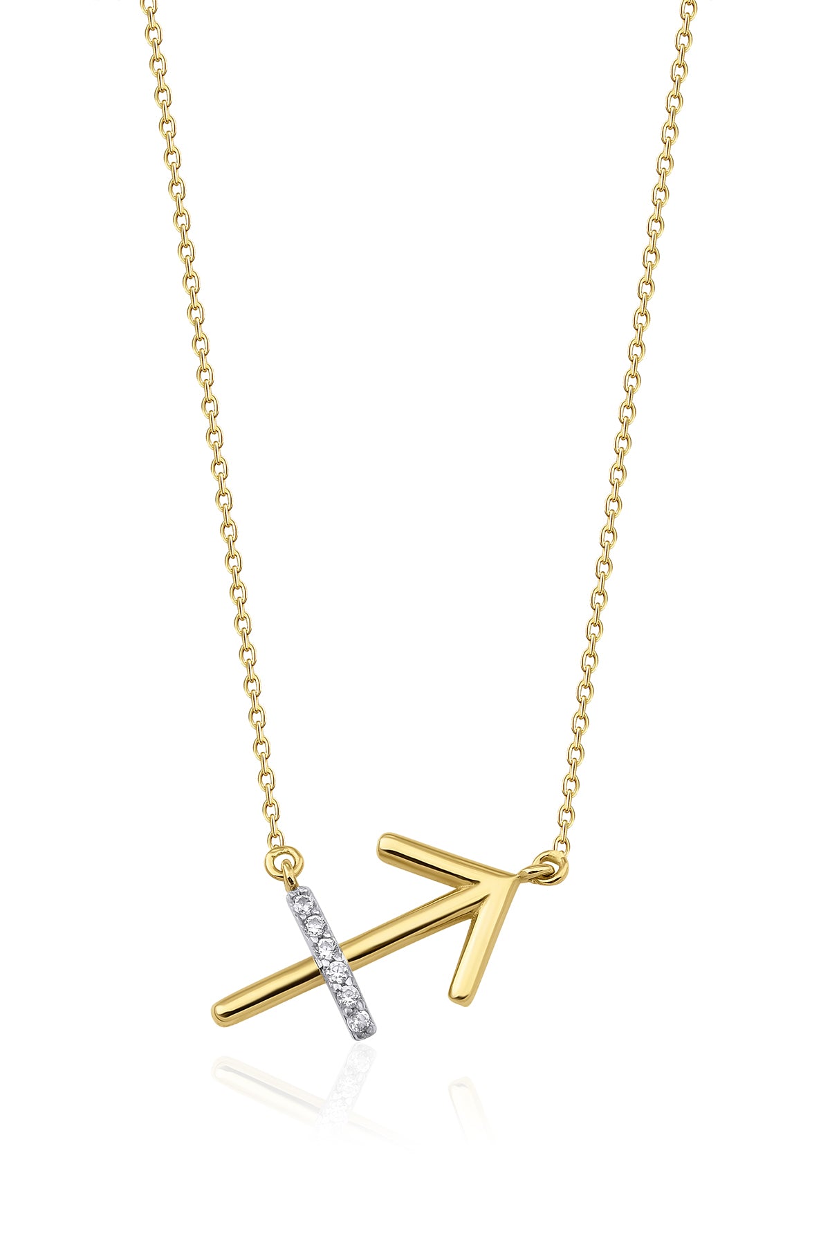 14K Gold Sagittarius Zodiac Sign Necklace