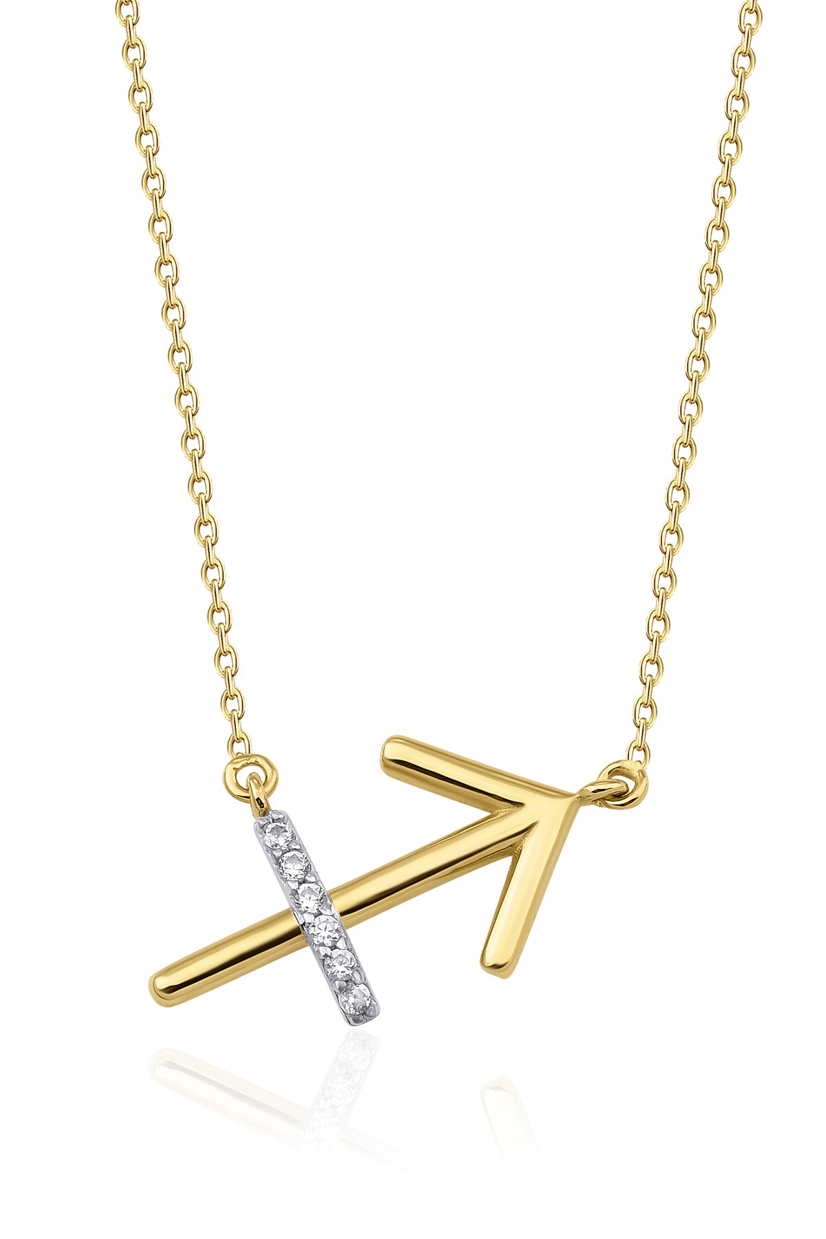 14K Gold Sagittarius Zodiac Sign Necklace