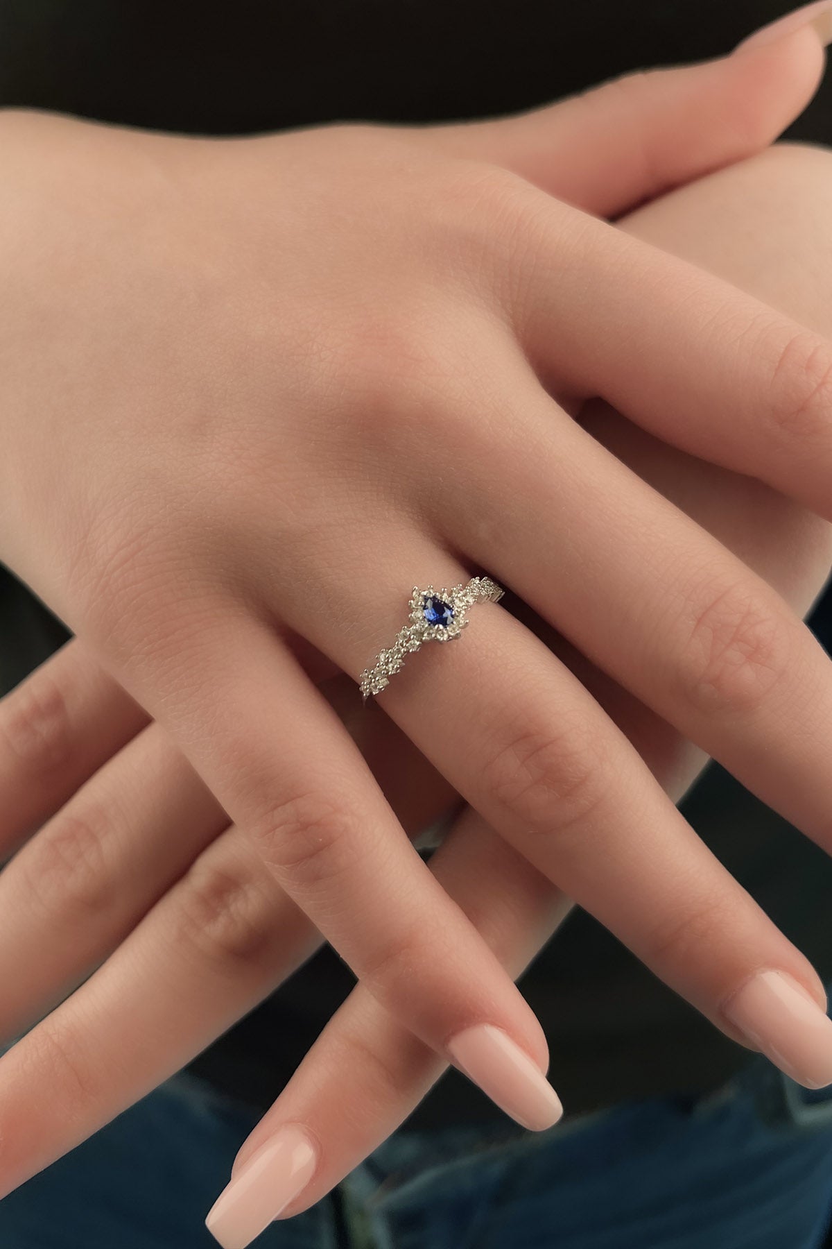 14K Gold Sapphire Ring