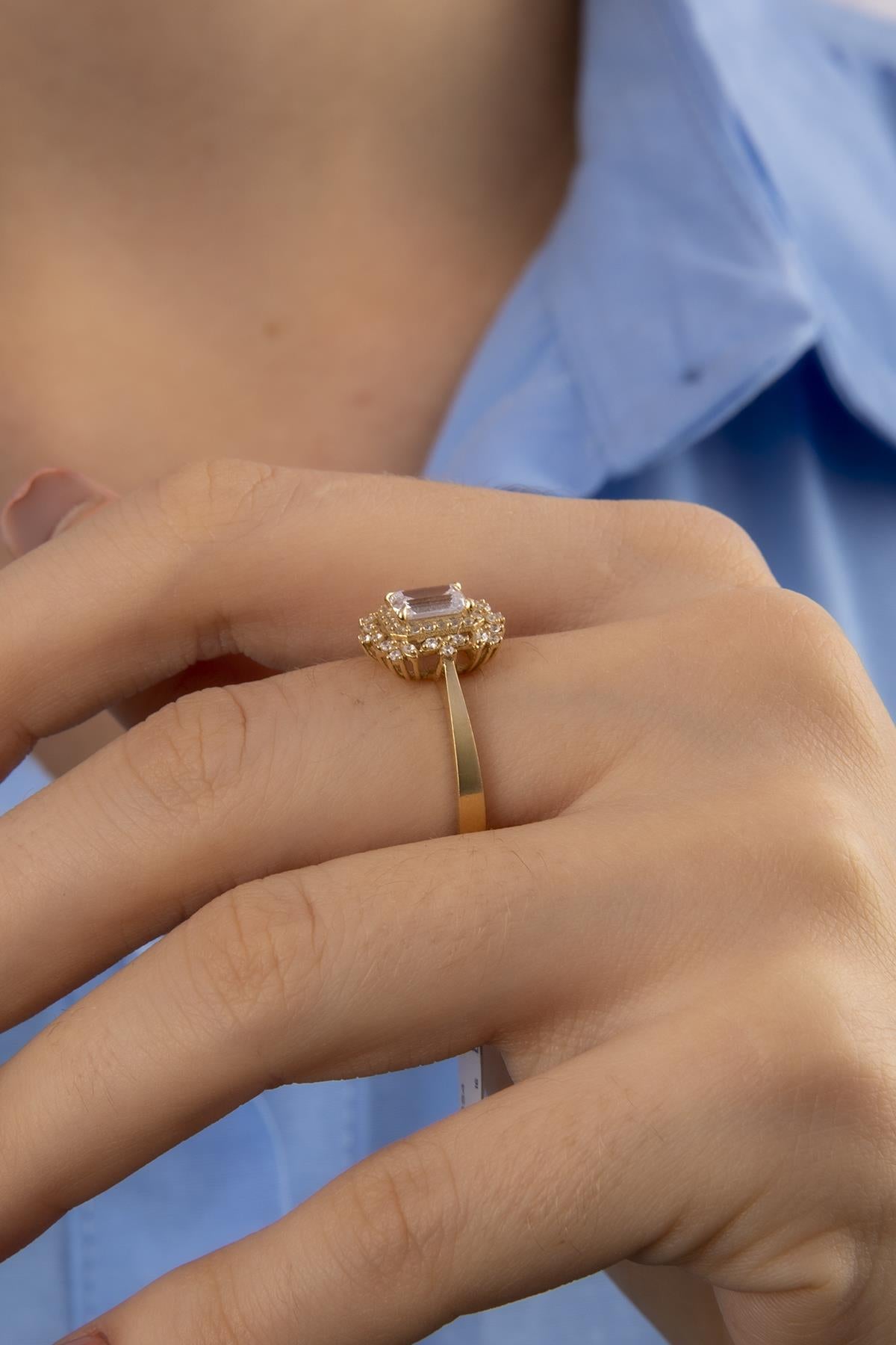 14K Gold Semi Mount Stone Ring