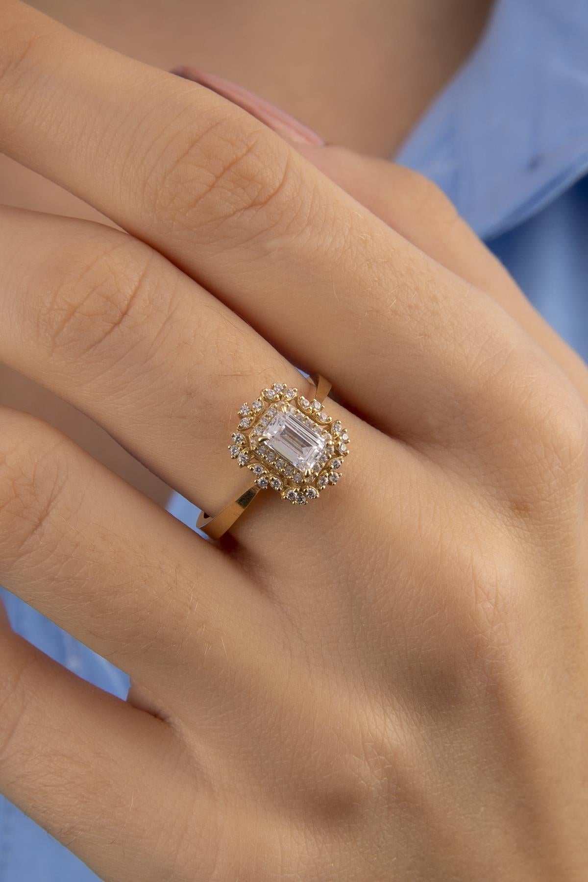 14K Gold Semi Mount Stone Ring