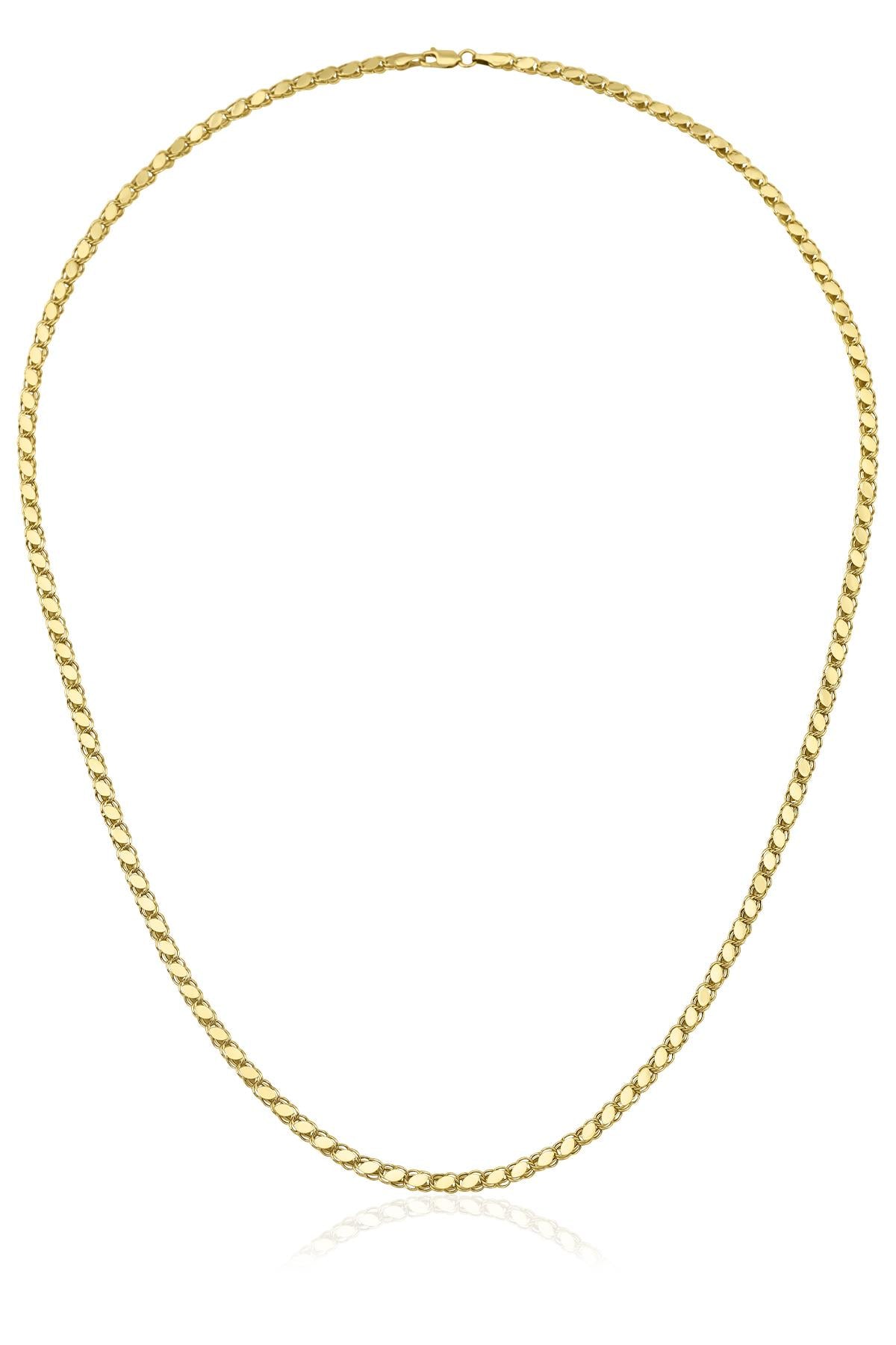 14K Gold Sequin Chain 0.137 inch