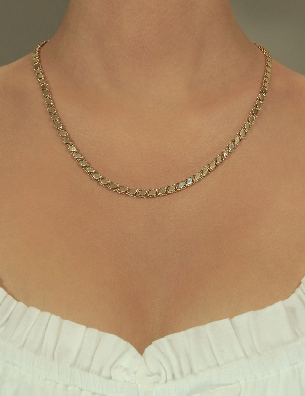 14K Gold Sequin Chain 0.192 inch