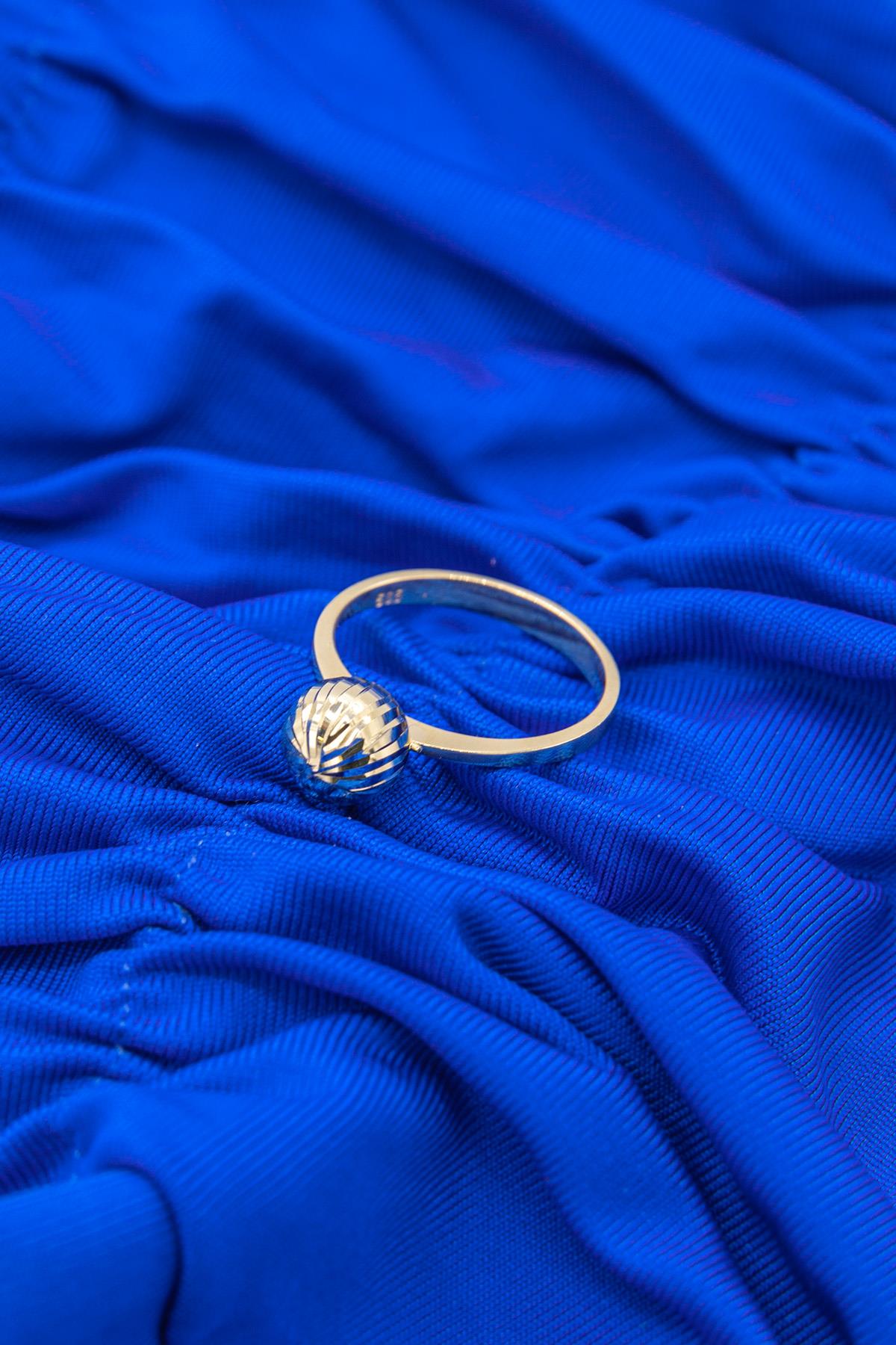 14K Gold Shiny Ball Ring 4