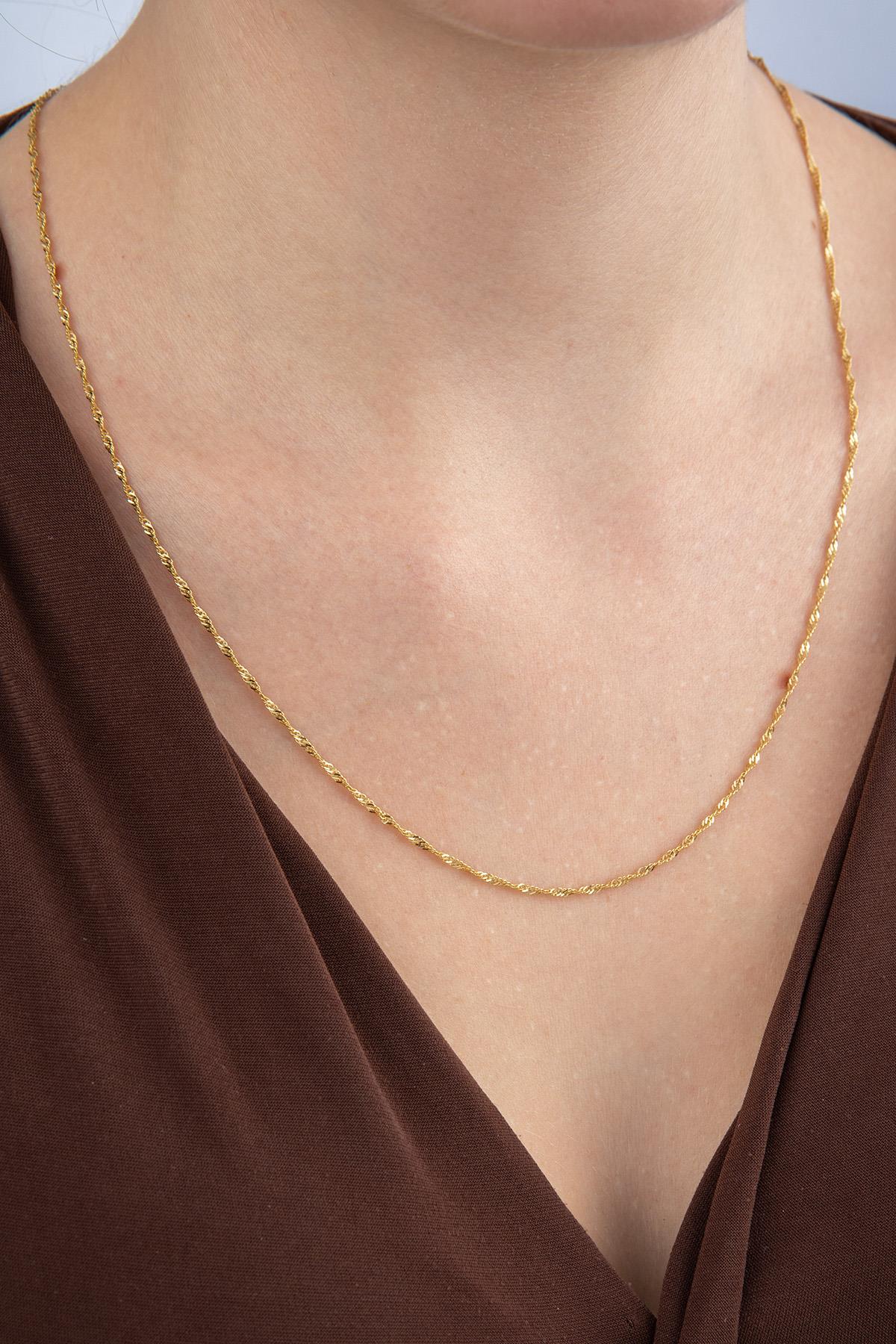 14K Gold Singapore Chain 0.055 inch