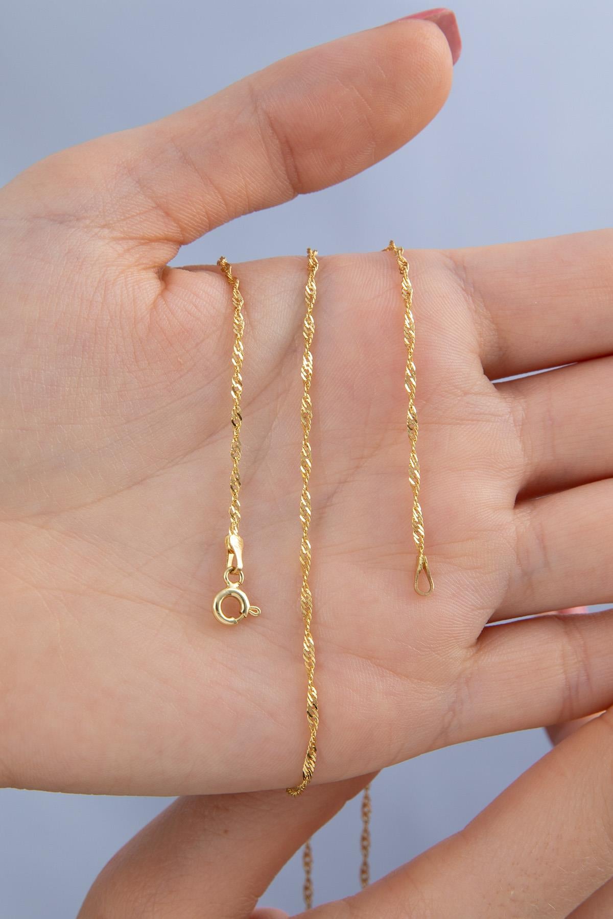 14K Gold Singapore Chain 0.055 inch