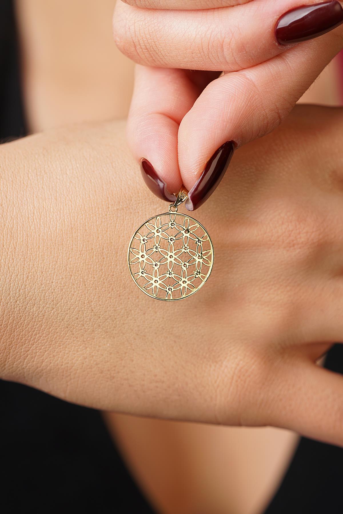 14K Gold Small Flower Of Life Charm