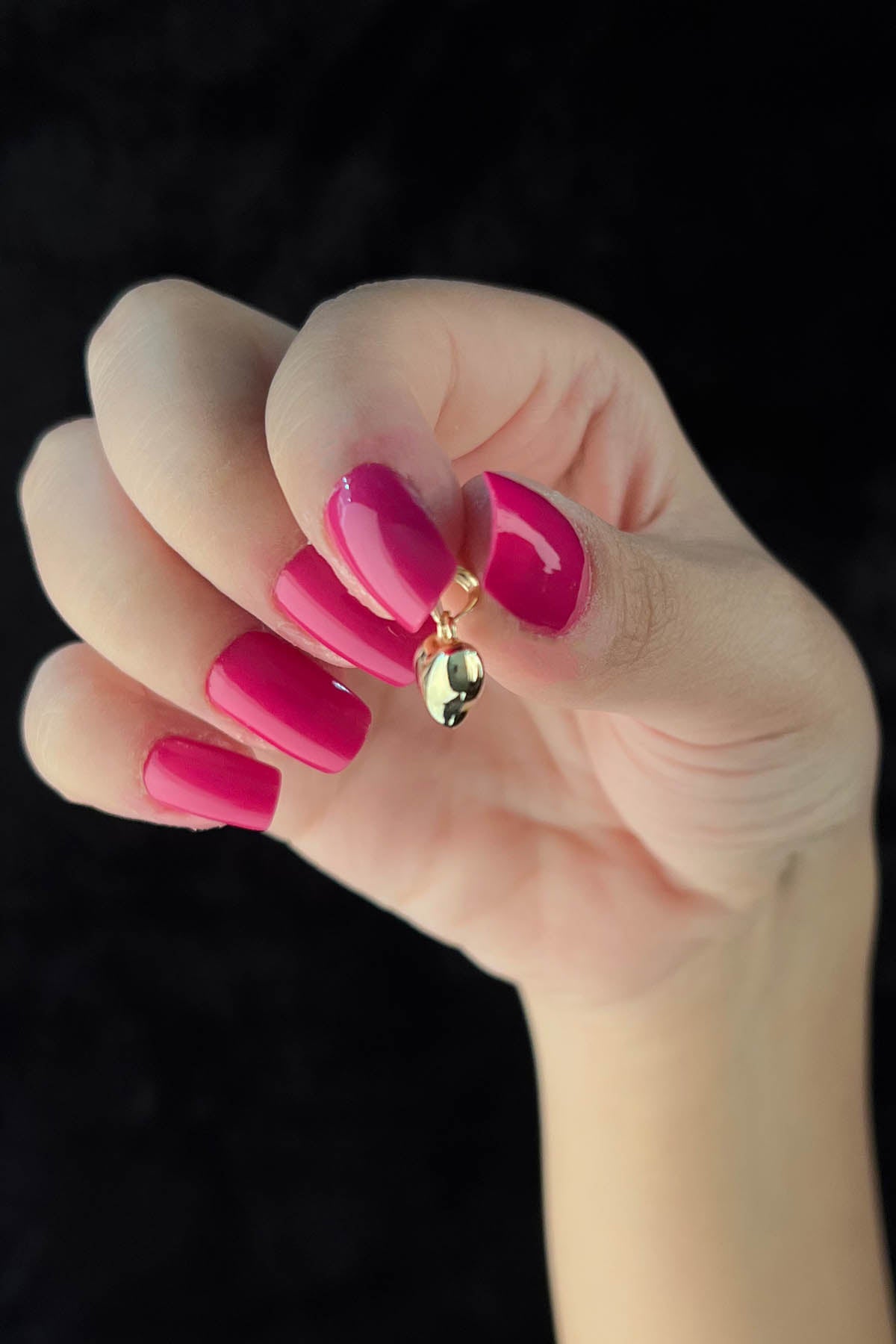 14K Gold Small Puff Heart Charm