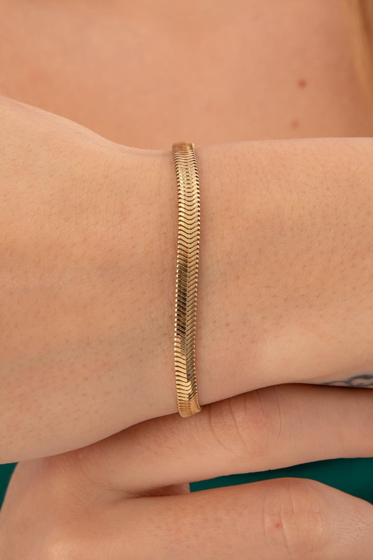 14K Gold Snake Chain 0.165 inch