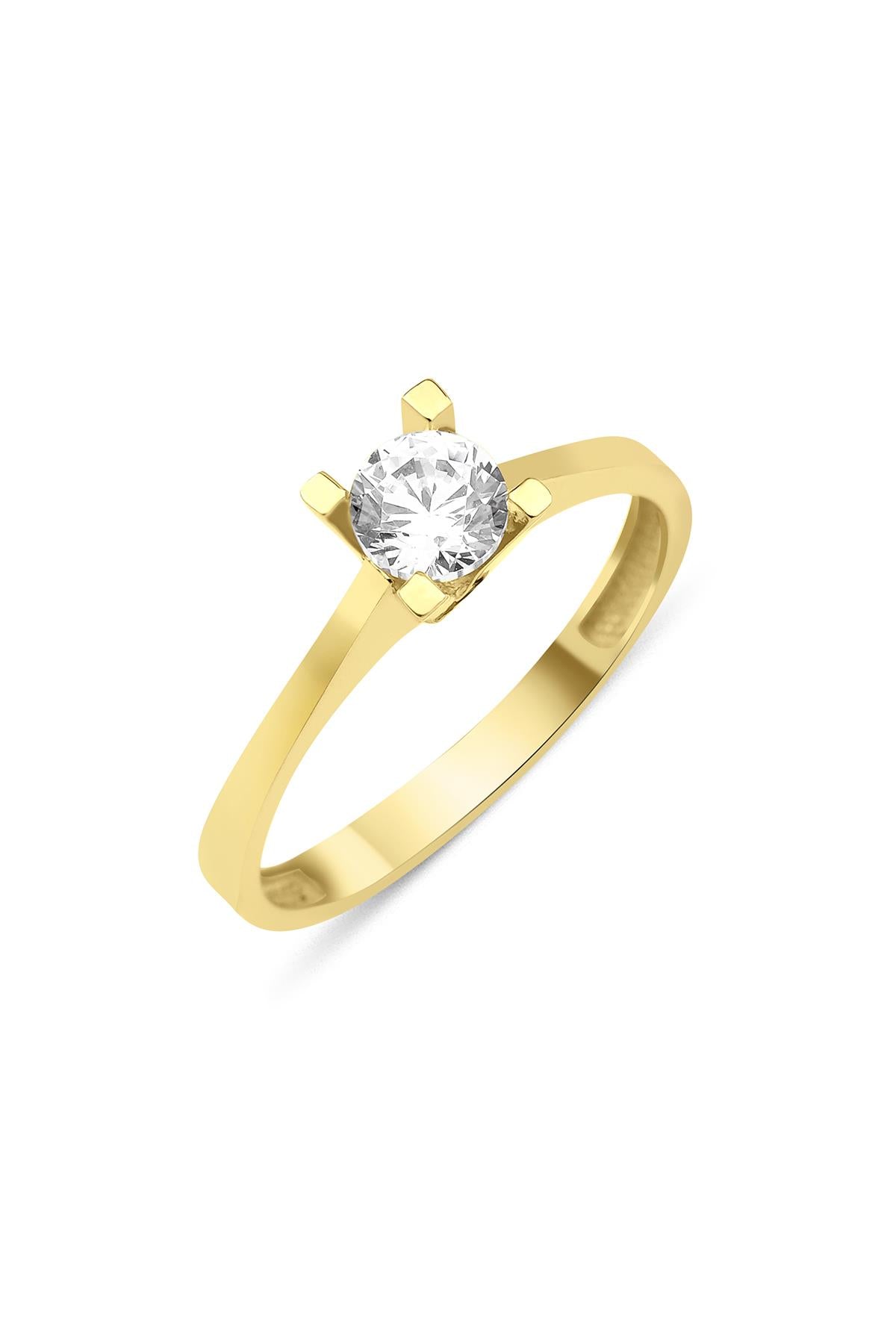 14K Gold Solitaire Ring