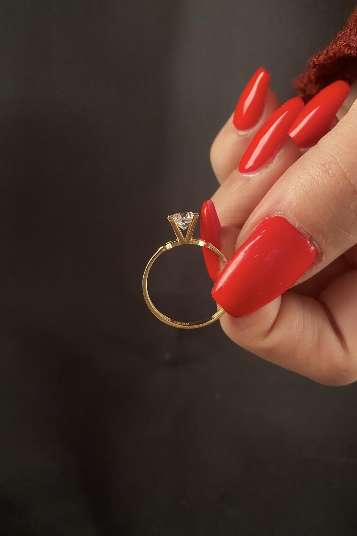 14K Gold Solitaire Ring 28