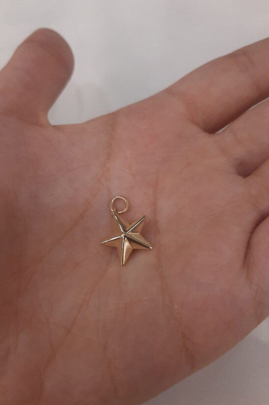 14K Gold Star Charm