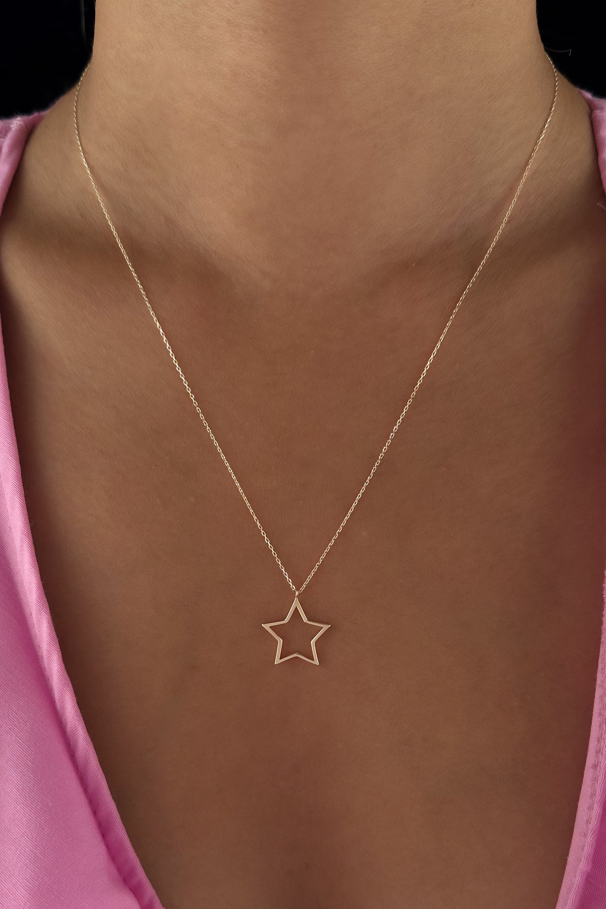 14K Gold Star Necklace