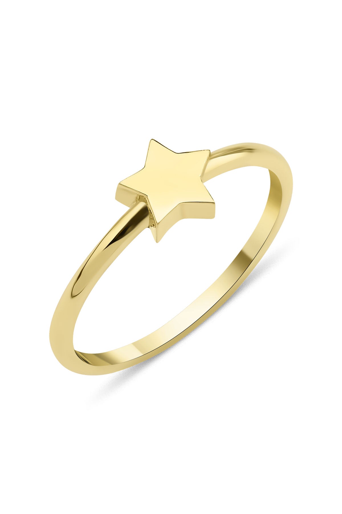 14K Gold Star Shaped Ring