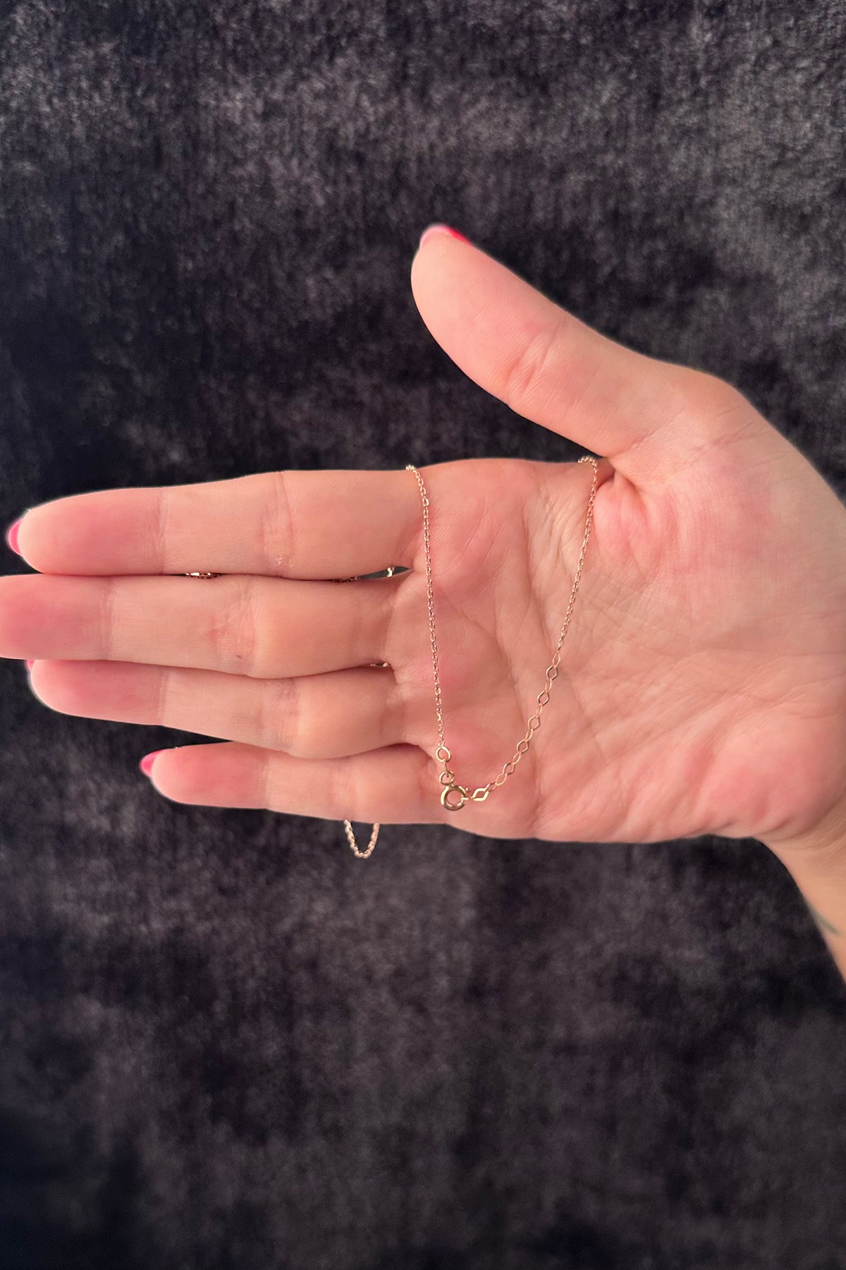 14K Gold Stone Balloon Girl Necklace