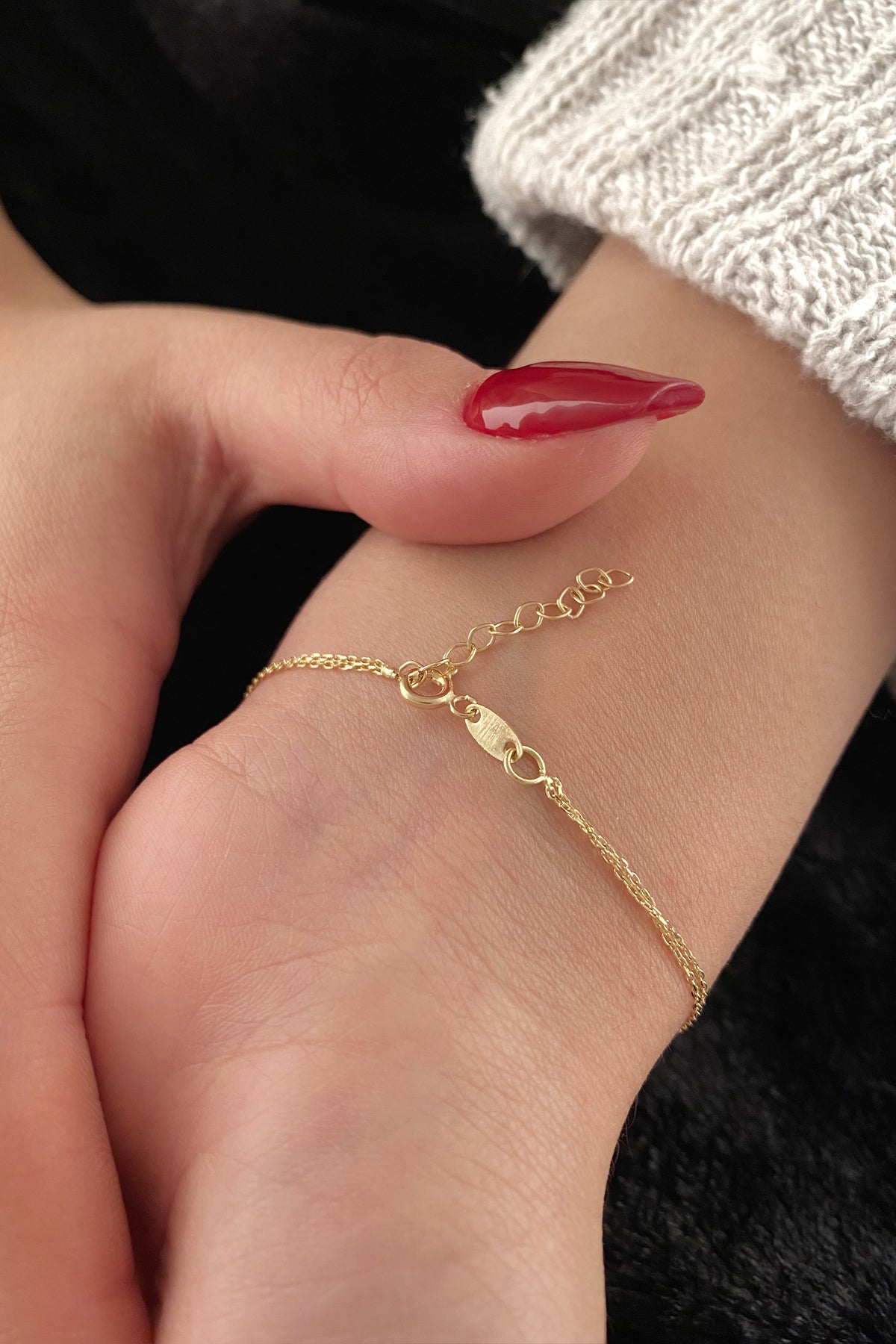 14K Gold Stone Butterfly Shape Bracelet