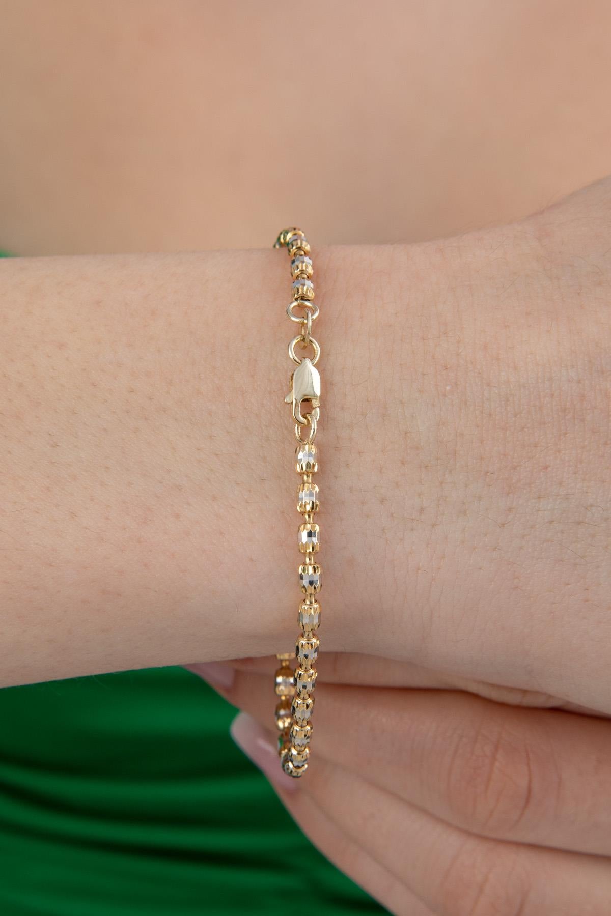 14K Solid Gold Teressa Bracelet