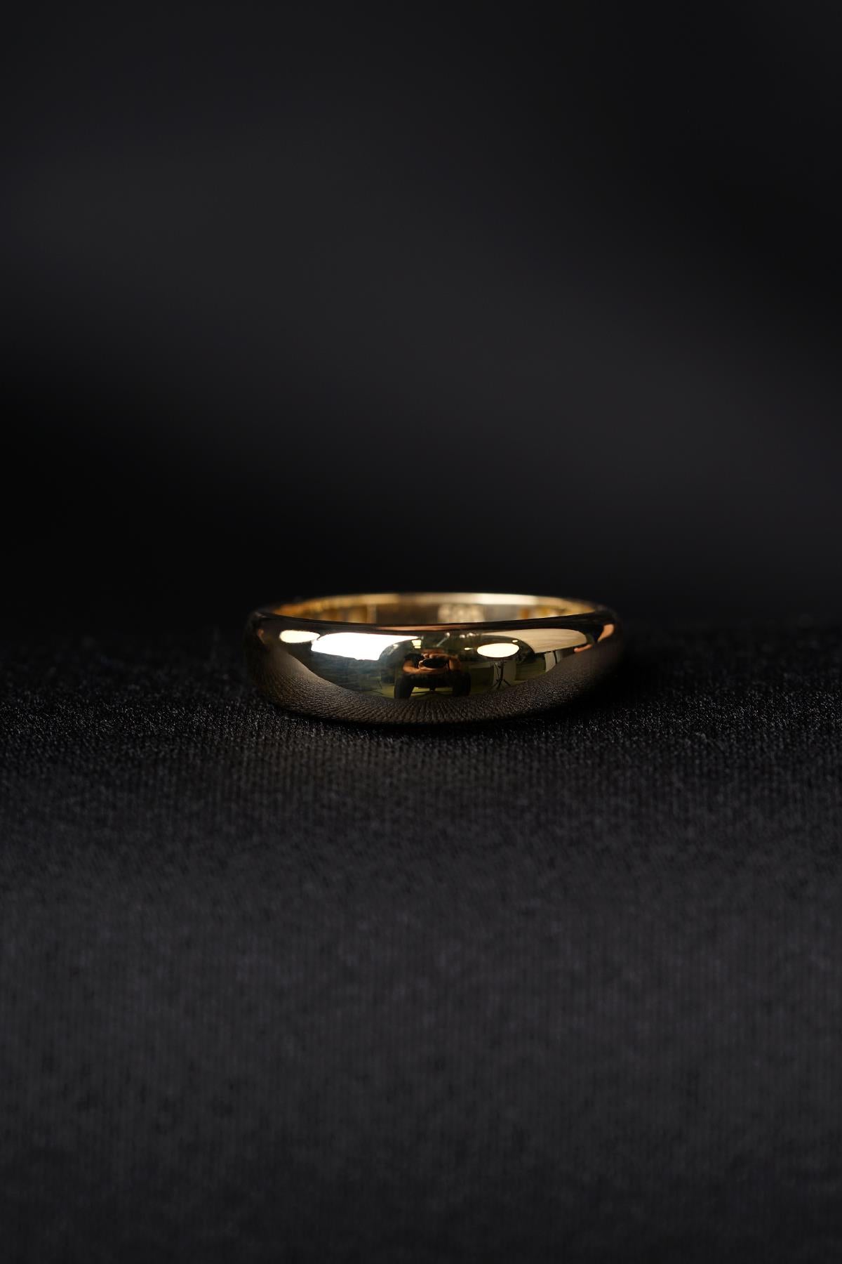 14K Gold Thin Chunky Ring
