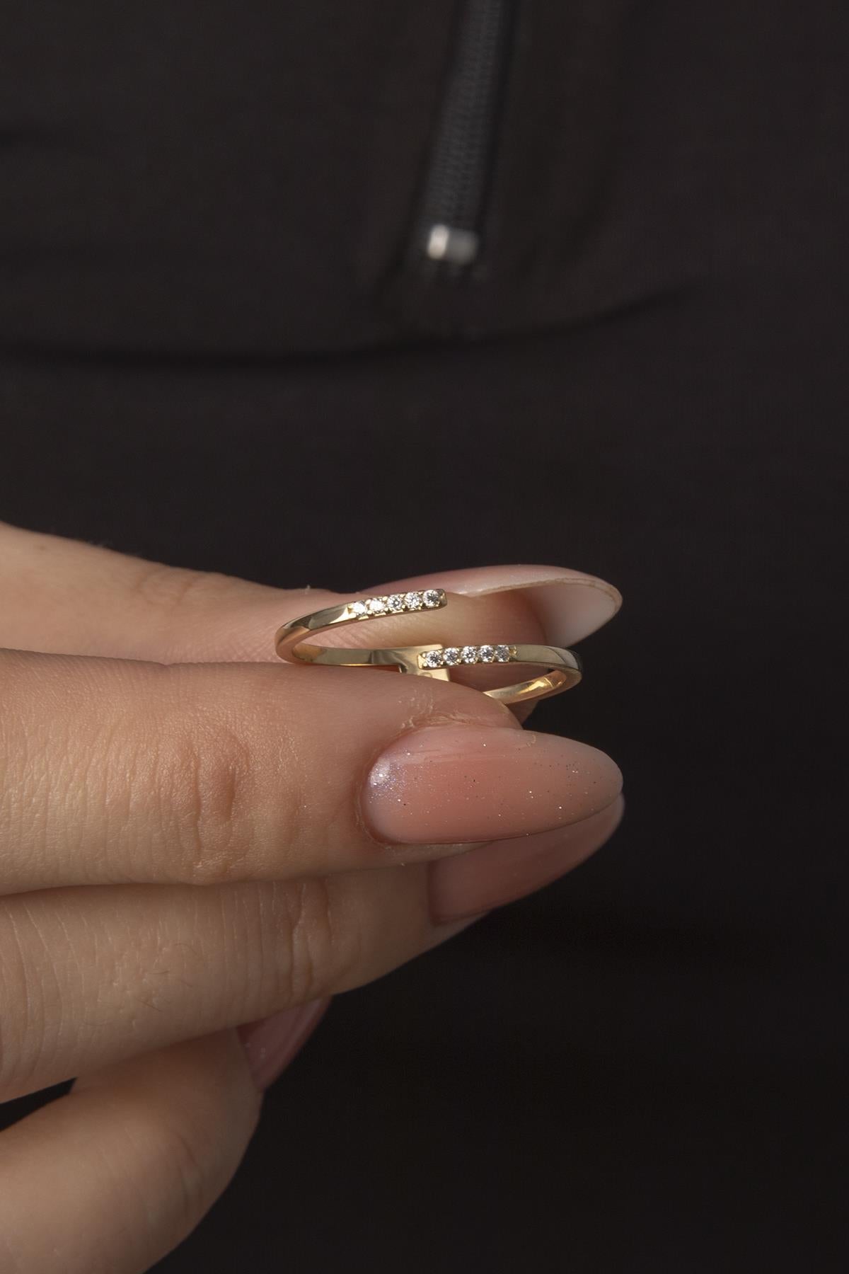14K Solid Gold Tina Ray Ring