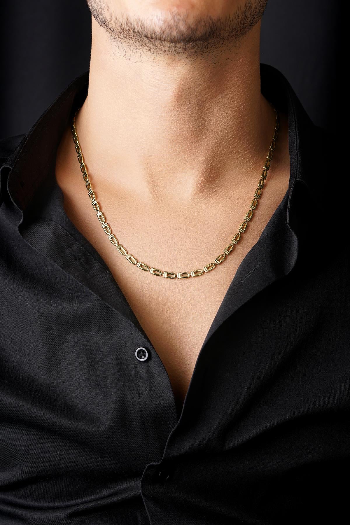14K Solid Gold Upstairs Chain