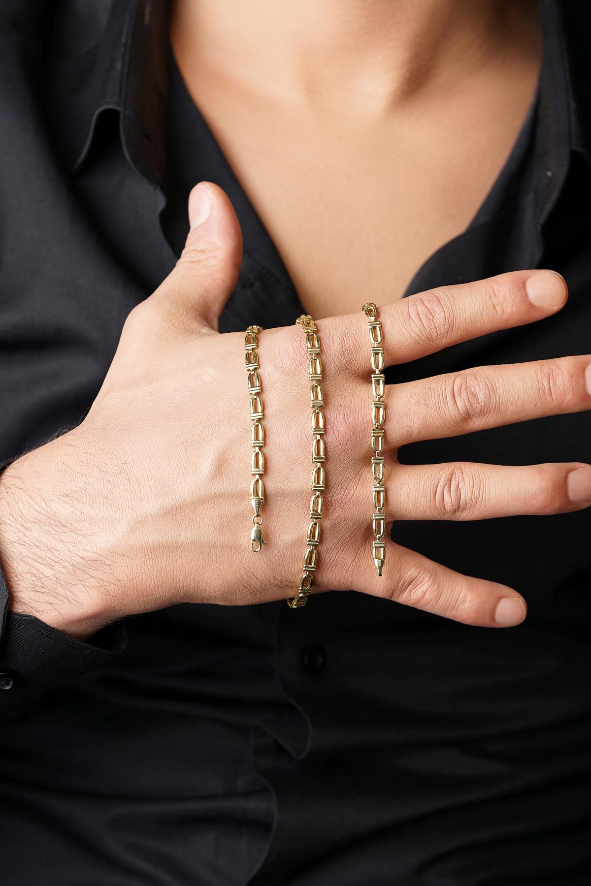14K Solid Gold Upstairs Chain