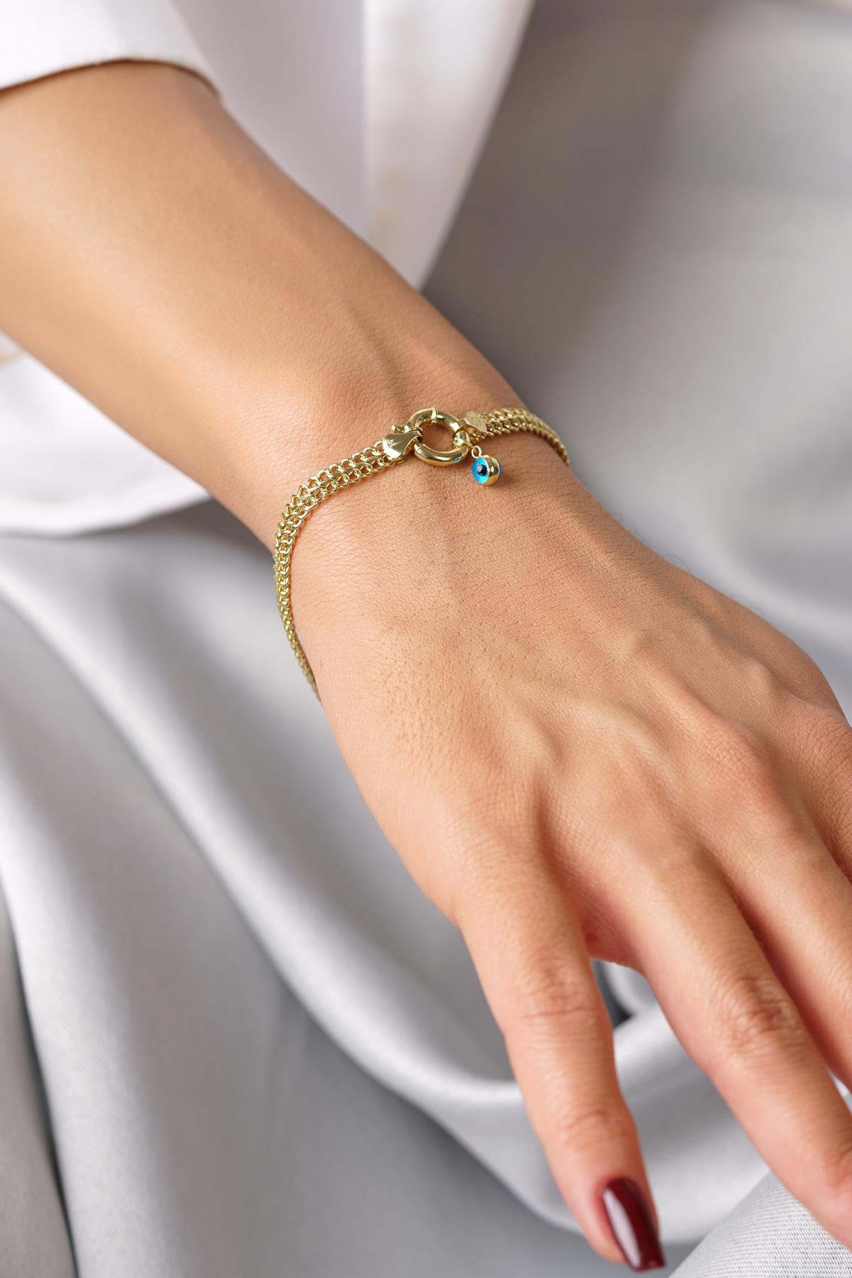 14K Gold Vienna Double Curb Bracelet