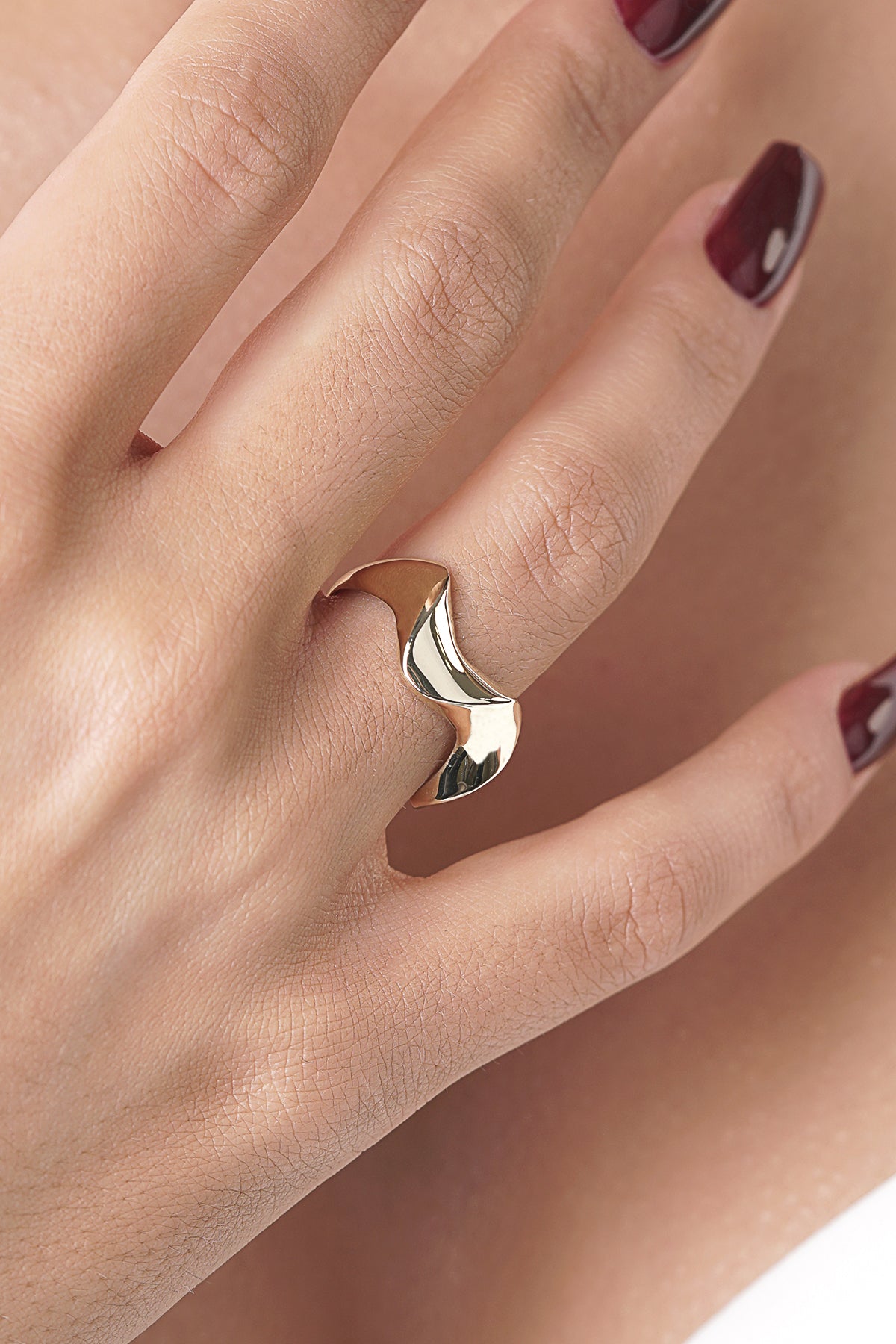14K Gold Wave Ring