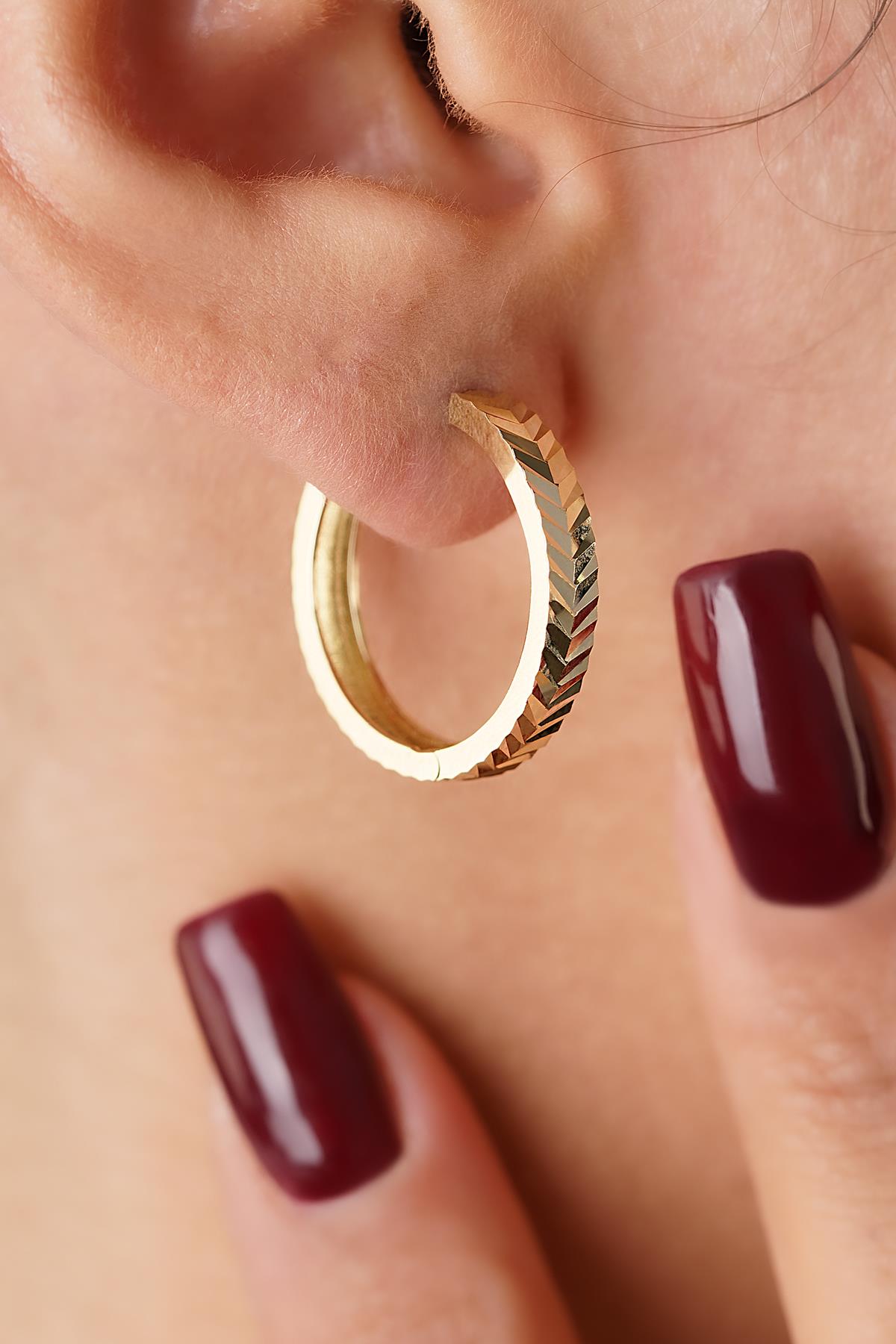 14K Gold Wheat Ear Ear Climber