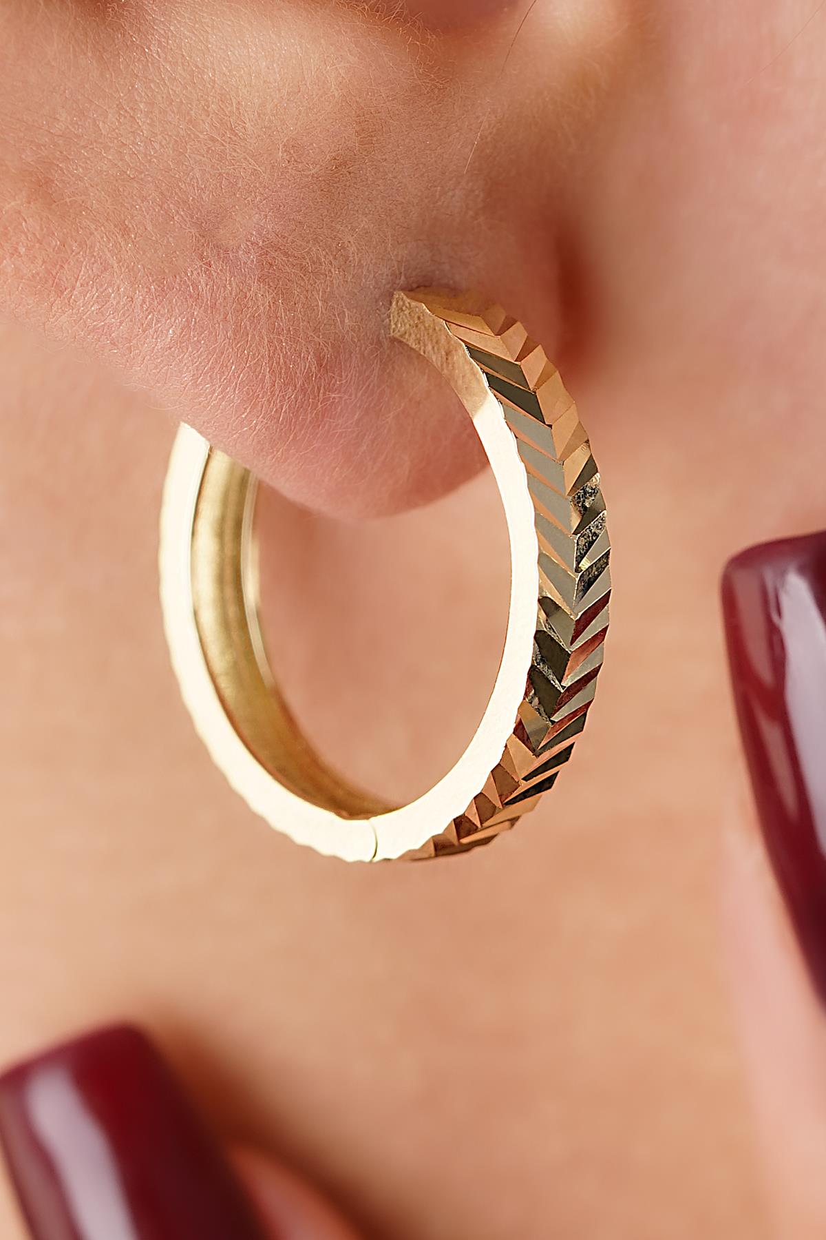 14K Gold Wheat Ear Ear Climber