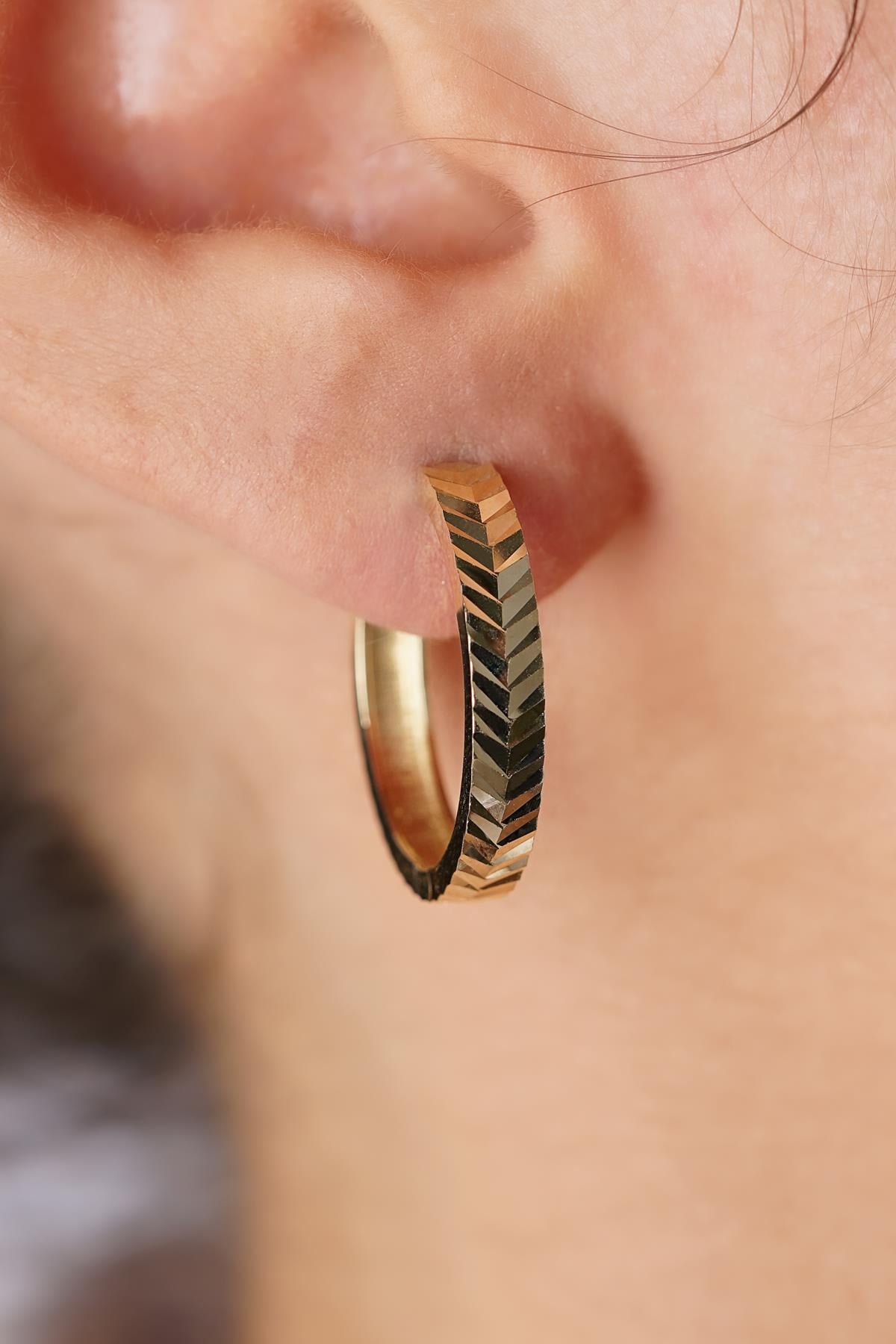 14K Gold Wheat Ear Ear Climber