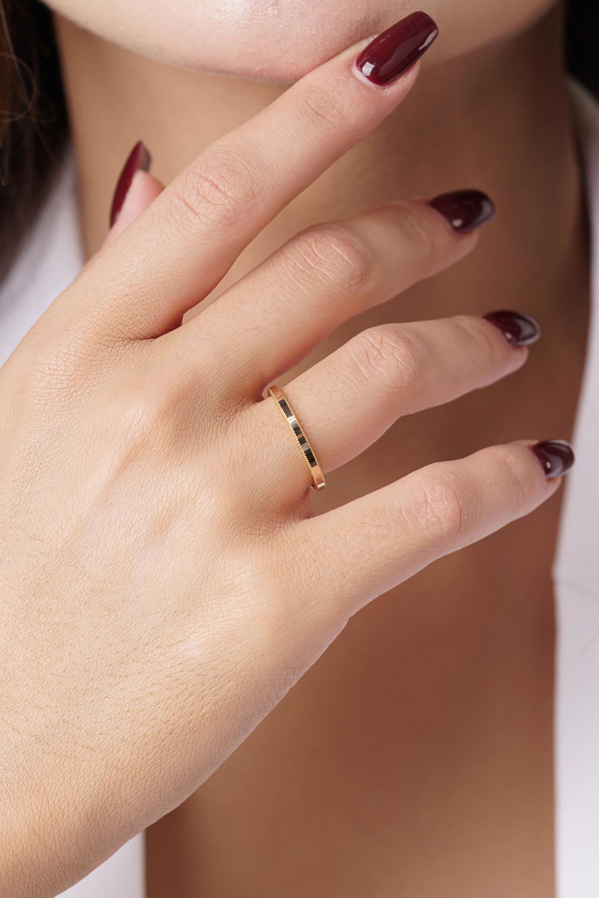 14K Gold Wheat Ring – 22K Appearance